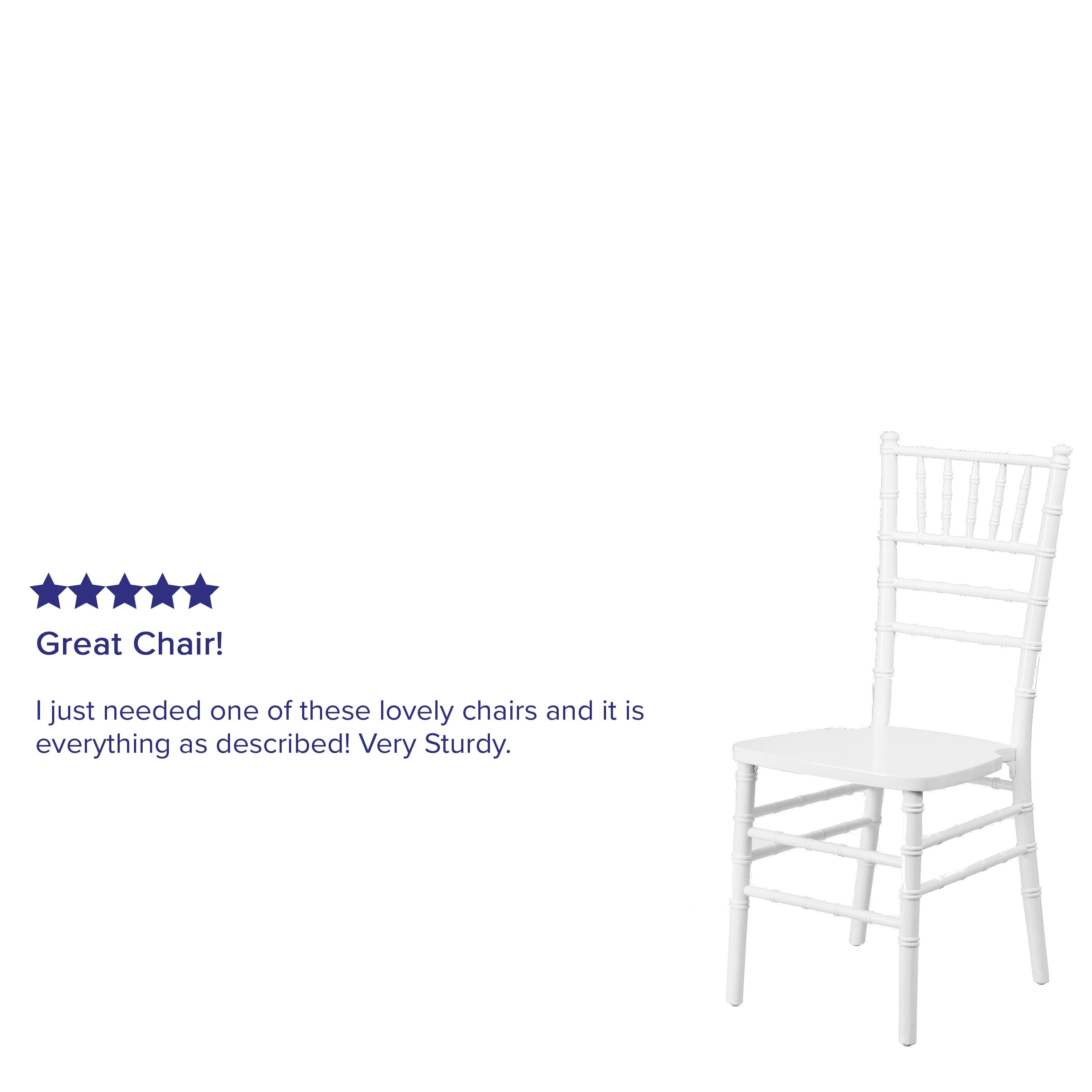 Elegant White Wood Chiavari Banquet Chair