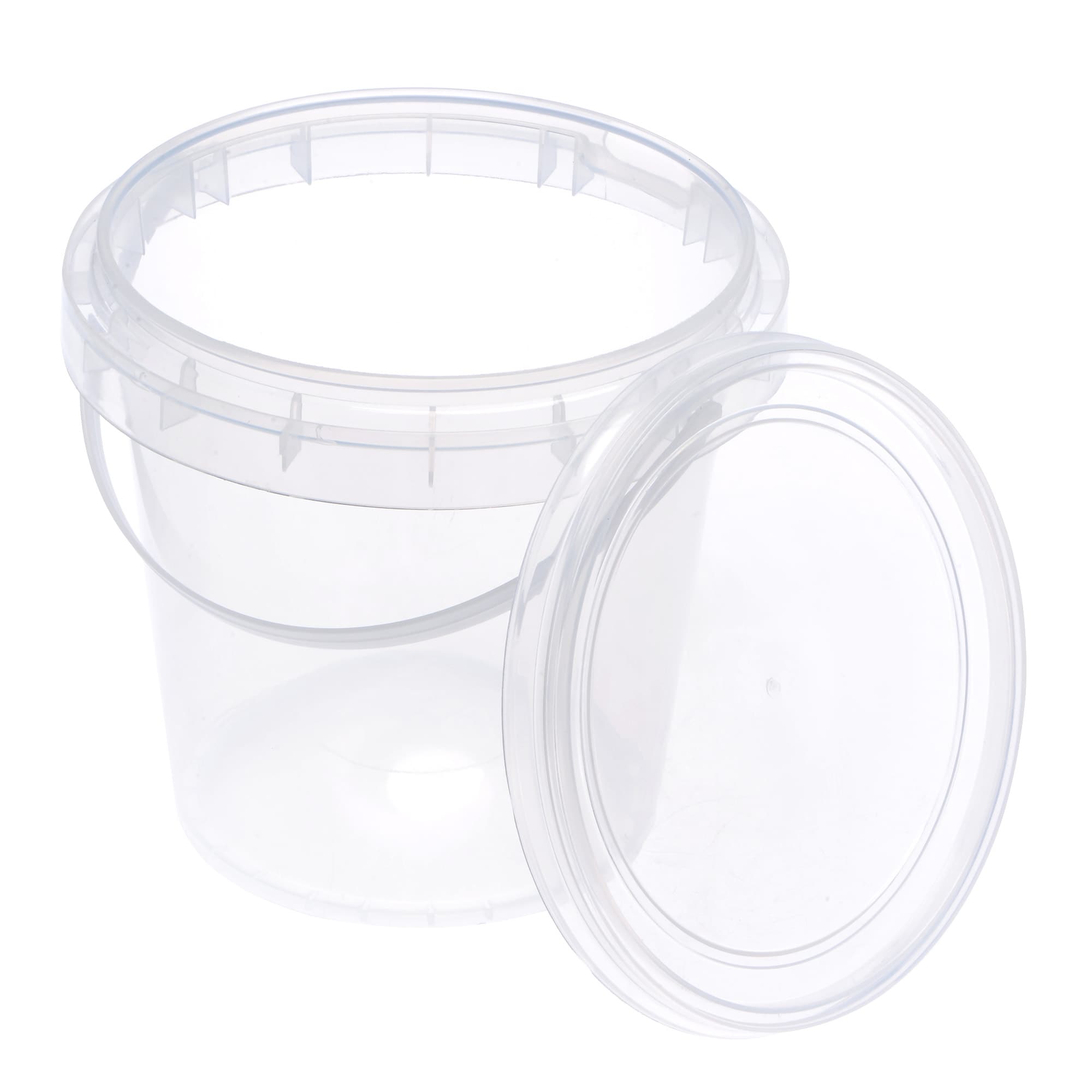 Unique Bargains - Plastic Paint Pail Multipurpose Container 0.19 -Gallon / 750ml Clear Paint Cup ...