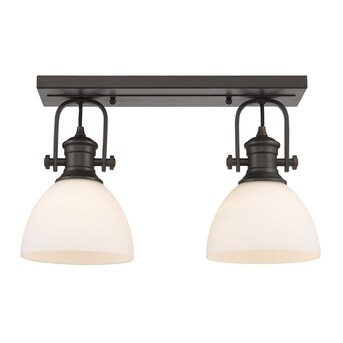 Golden Lighting Travers 16-in Pewter Transitional Incandescent Semi-flush Mount Light Golden Lighting Travers 16-in Pewter Transitional Incandescent Semi-flush Mount Light