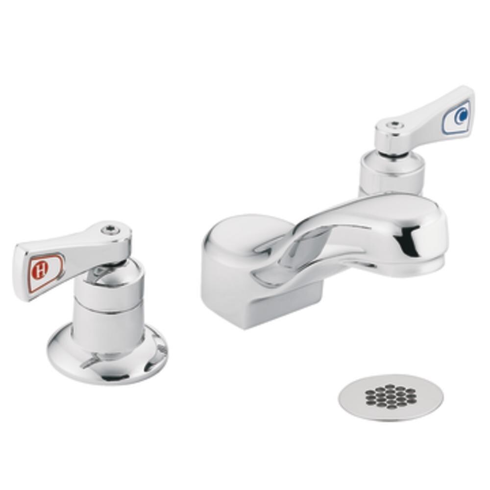 Moen COM 2H WS LAV 2 2 GPM W GRID In The Bathroom Sink Faucets   03277085 