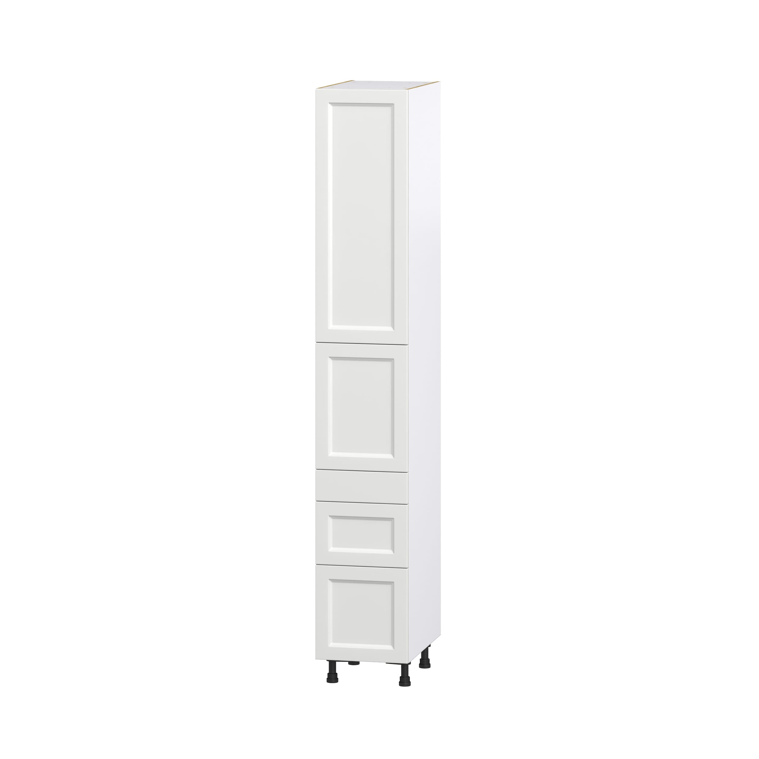 Hugo&Borg DST3D152494.5I2-RI Riviera 15-in W x 94.5-in H x 24-in D Bright White 5 -Drawers Pantry Fully assembled Cabinet (Recessed Panel Shaker)