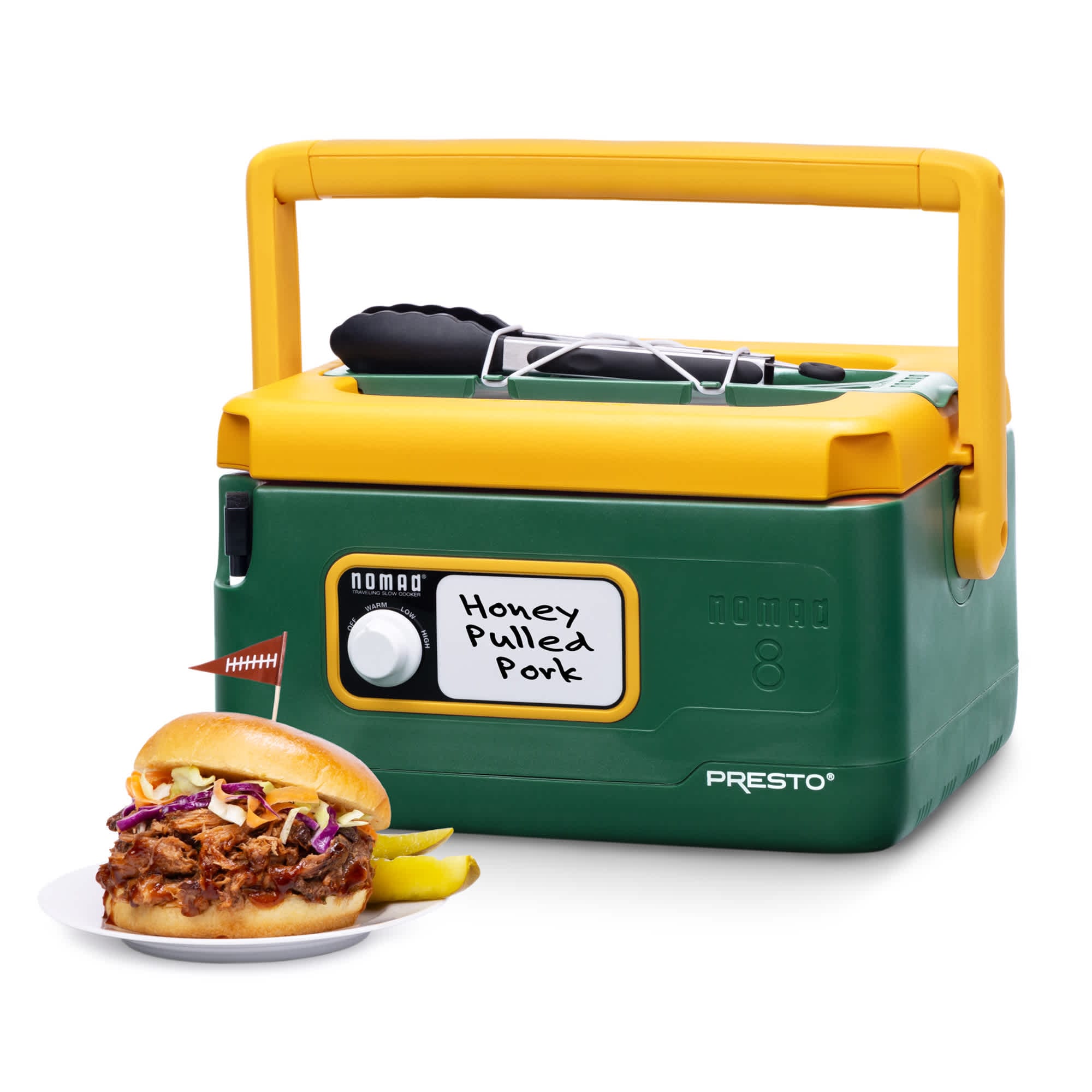 Presto 8 Qt Nomad Portable Electric Slow Cooker with Locking Lid #414875