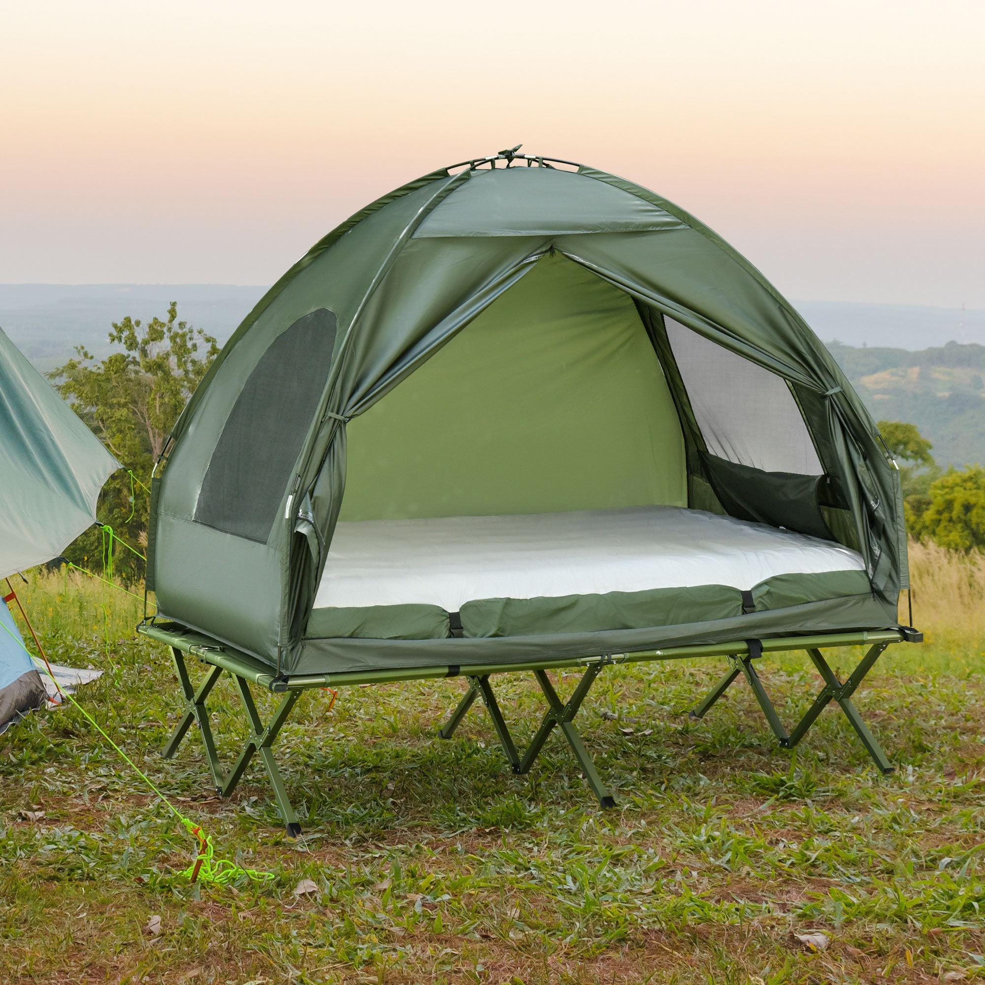 Outsunny 8-Person to 10Person Camping Tent with Removeable
