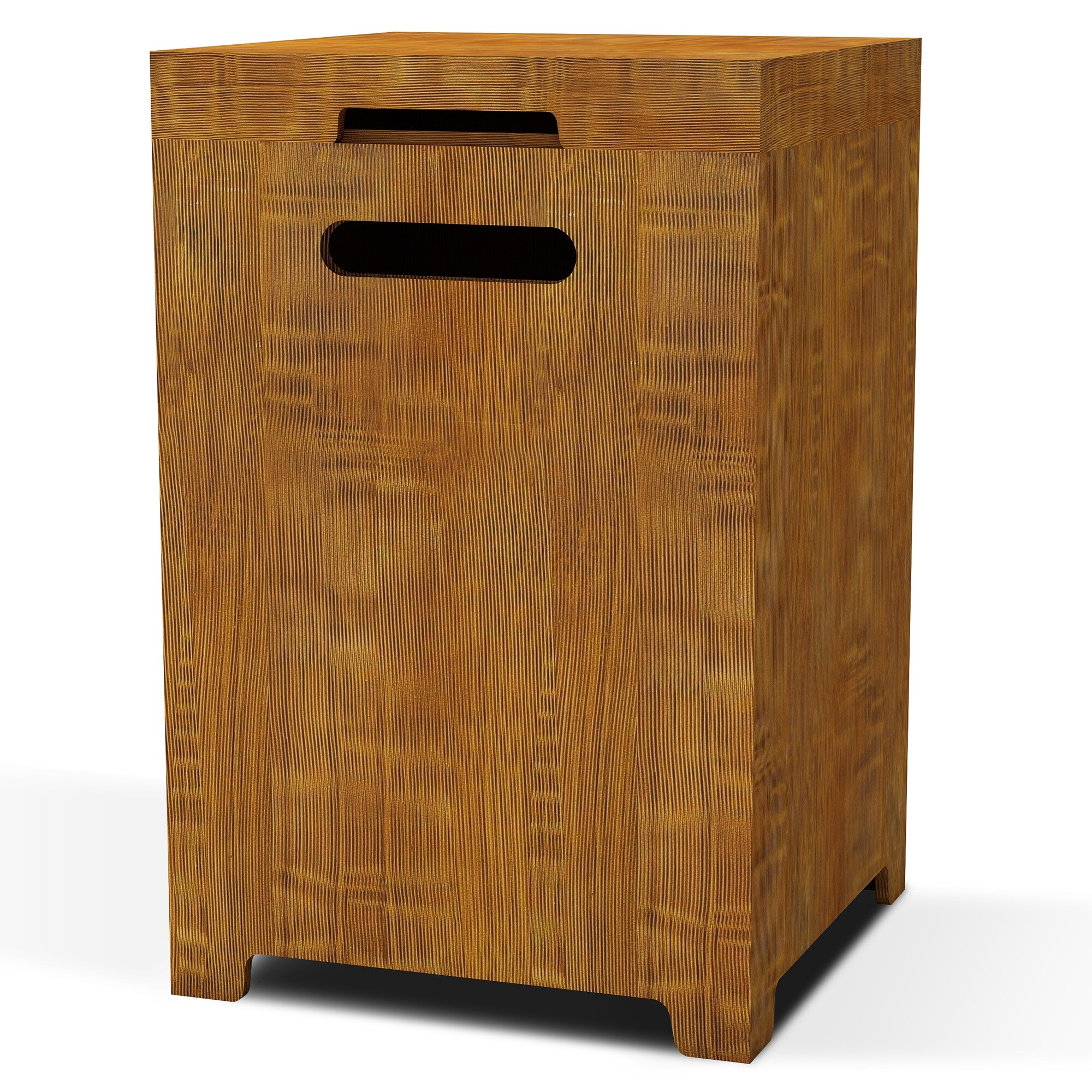 KANTE Kante 23.6 in. H Square Wood Finish Concrete/Metal