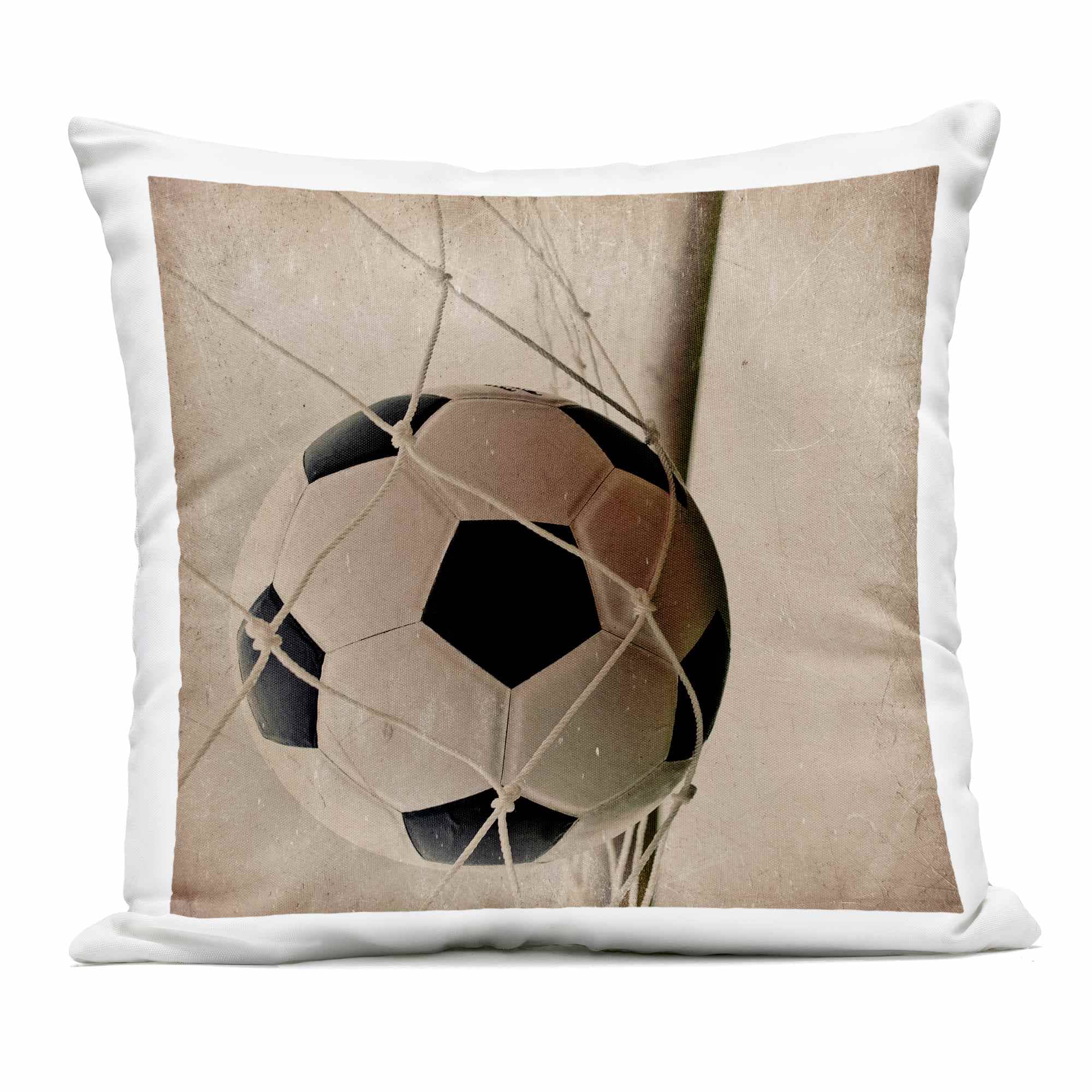 Stupell Industries PLQ-879-OSQ-18X18 Be The Ball Soccer Outdoor Printed Pillow design by Kim Allen 18 x 18