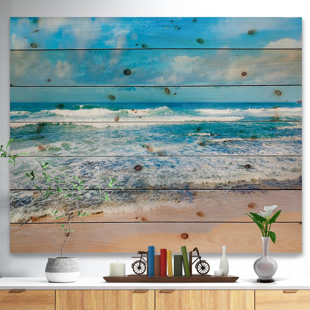 Designart Designart 'Indian Ocean Panoramic View' Seashore Print on ...