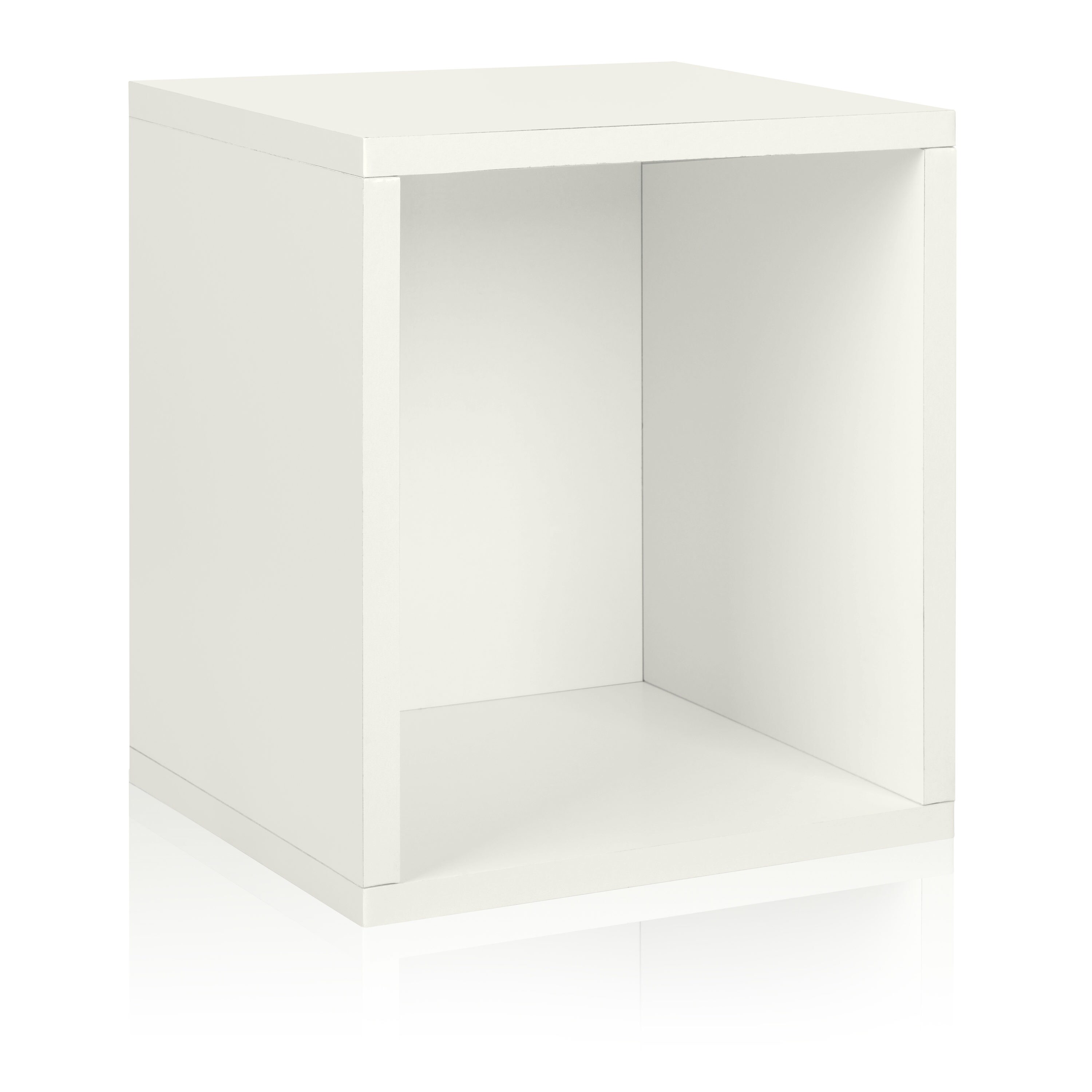 Way Basics BS-285-340-390-WE 15.5-Inches H x 13.4-Inches W x 11.2-Inches D White Stackable Recycled paperboard Cube