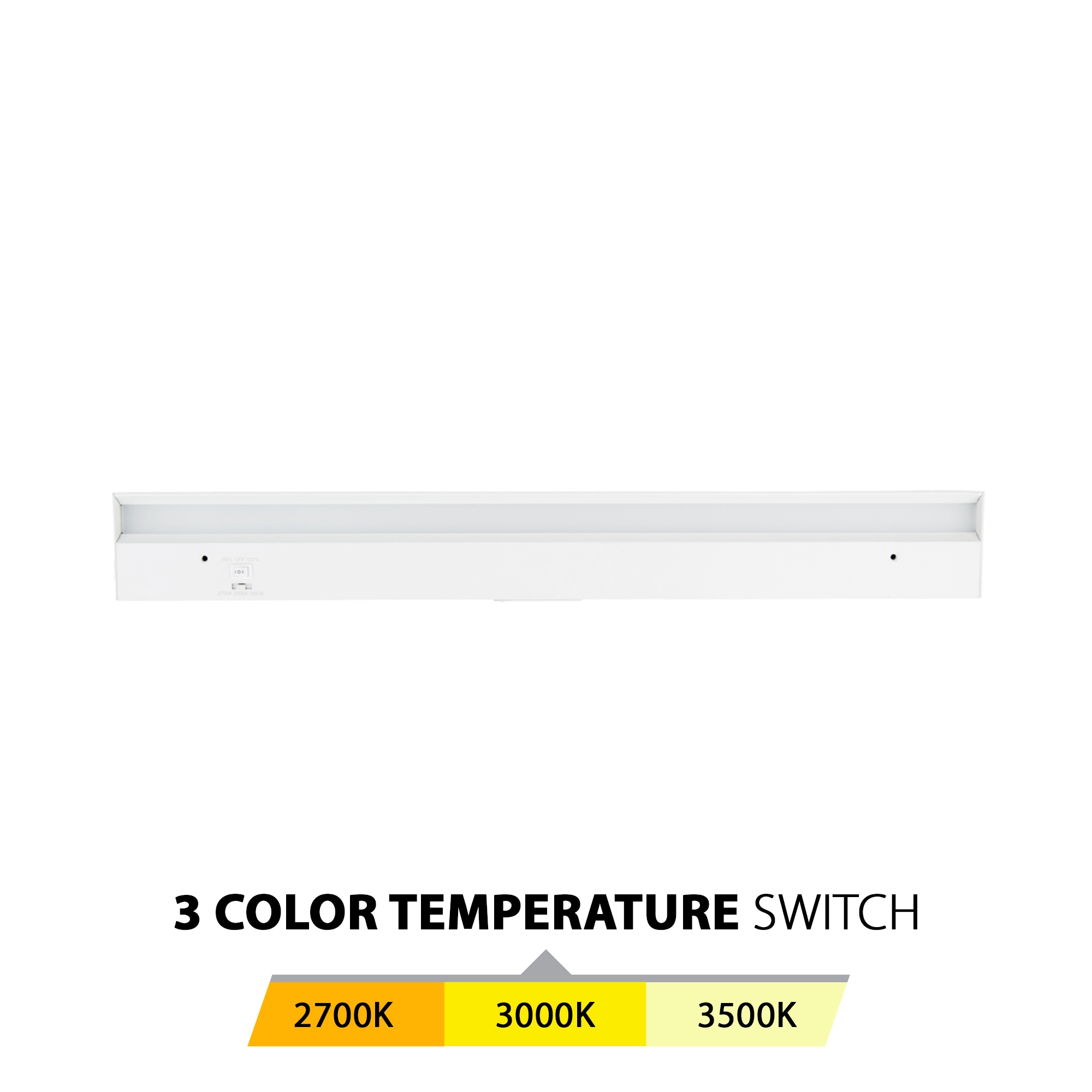White Acrylic LED Bathroom Light Bar with Remote, 24-inch