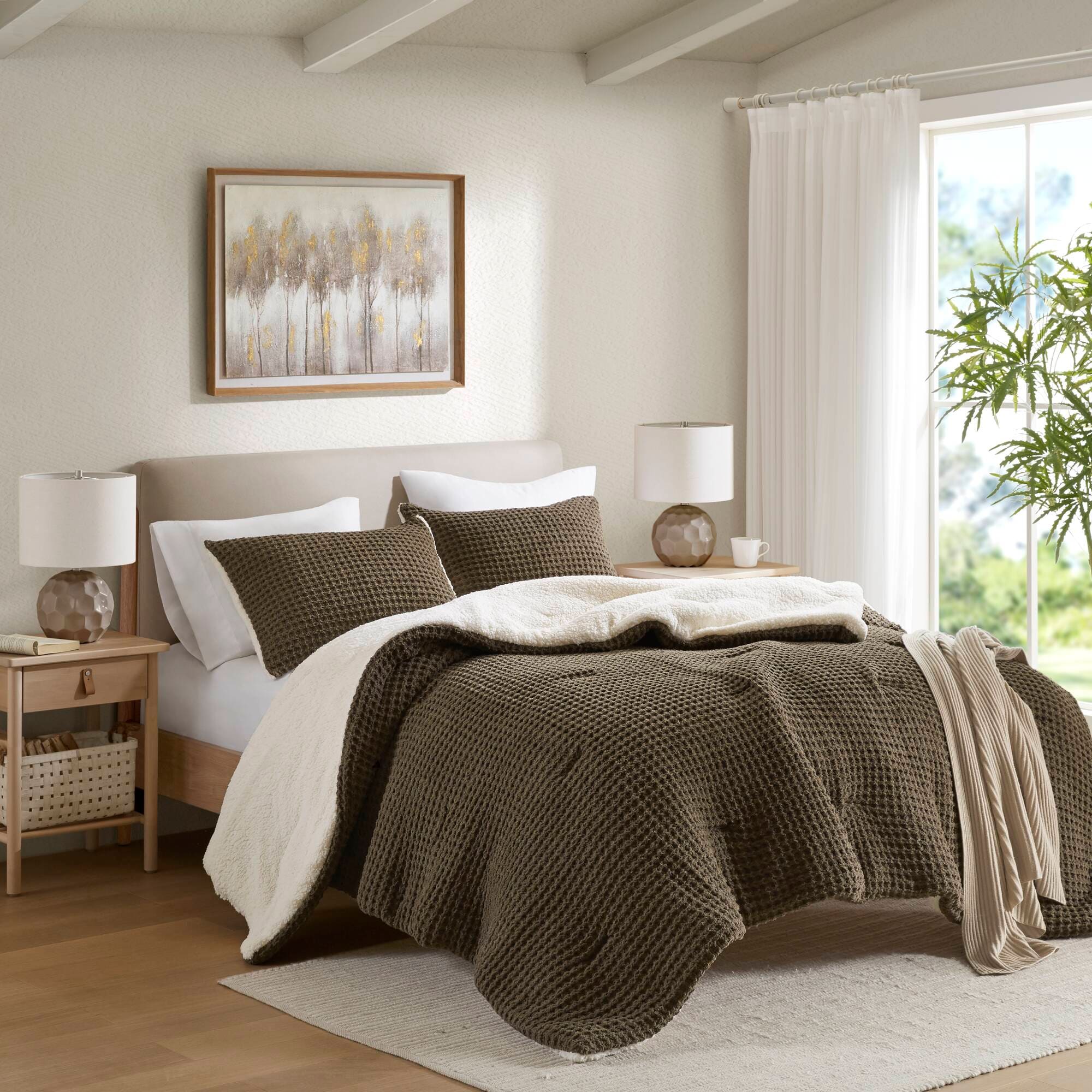 Madison Park MP10-8399 2 -Piece Brown Twin Comforter Set