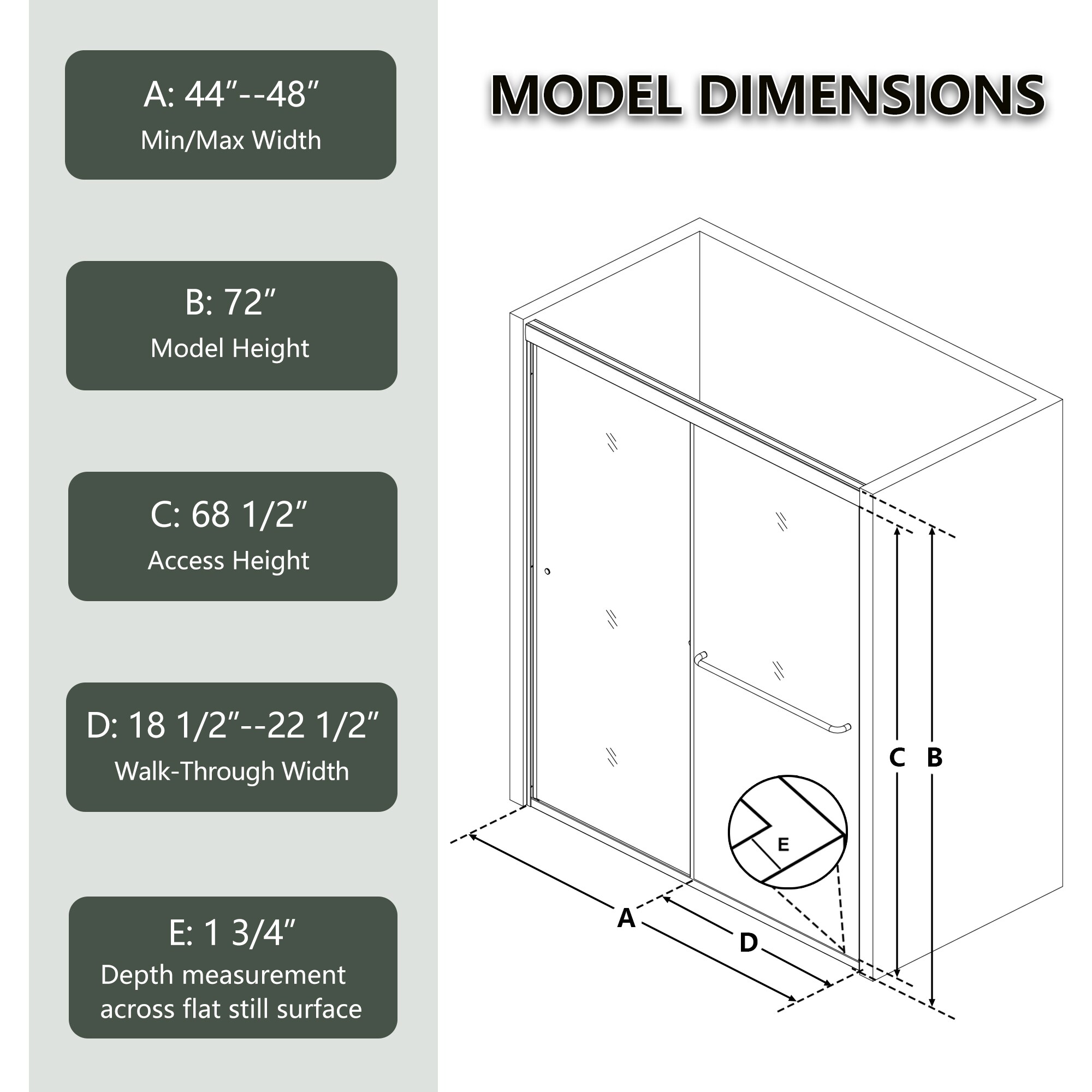 Lordear HMS-LD-6A21-4-48SS Shower-Doors - View #9