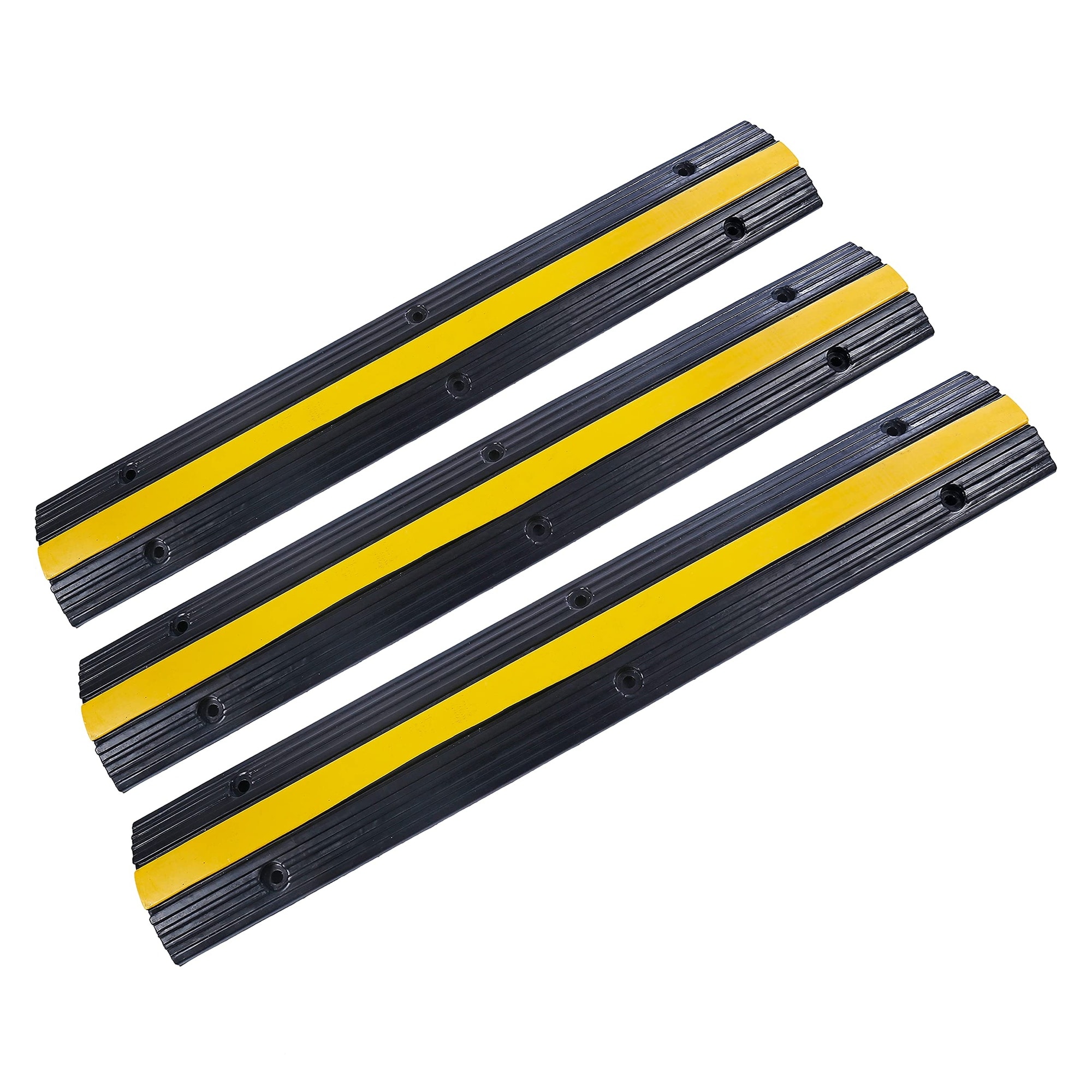 Anqtovp  Rubber Cable Ramp Cord Cover Protector with One Channel Heavy Duty Load Capacity Three Pack durable home and garden accessory designed