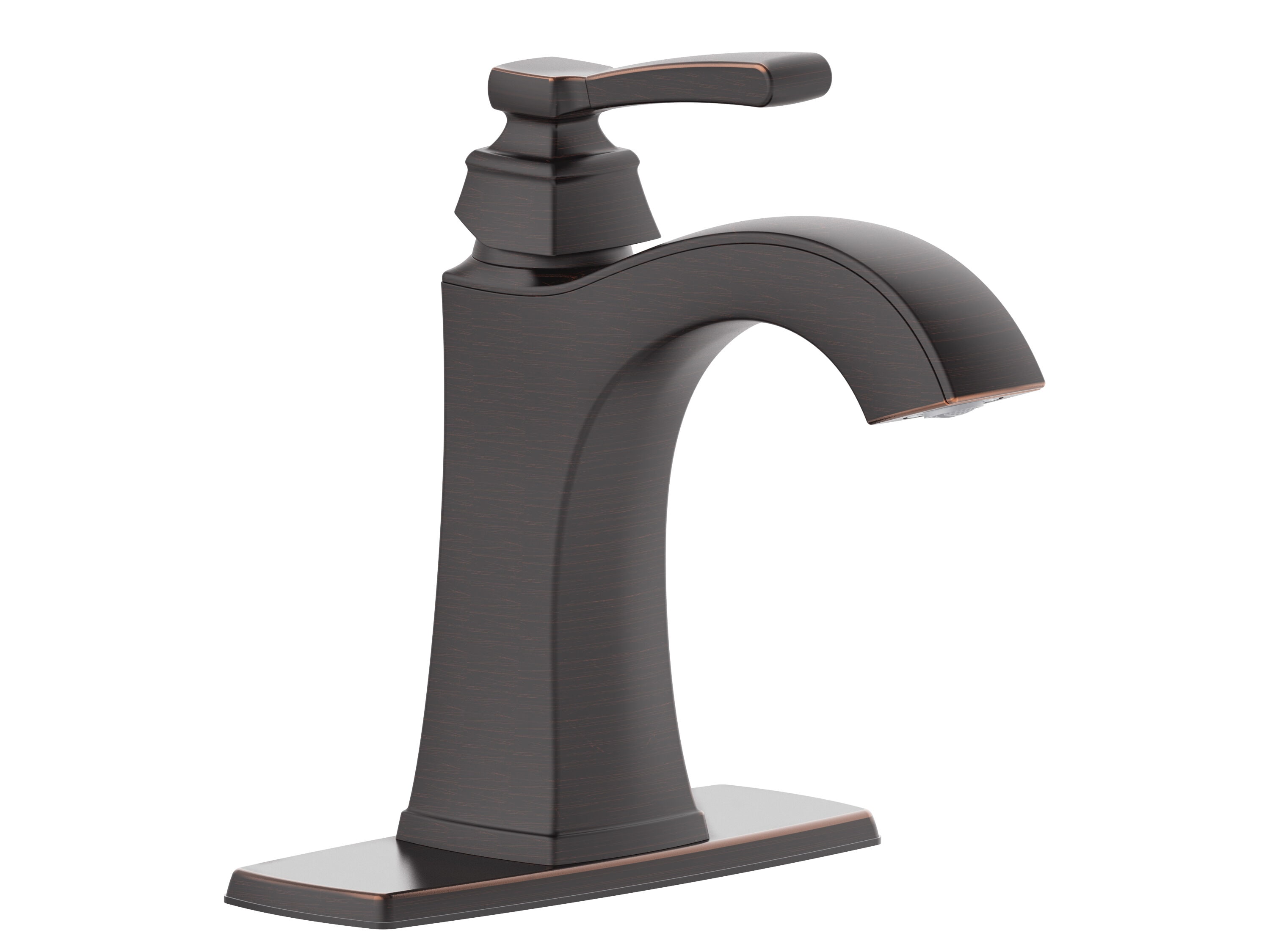 Allen + Roth Chesler Oil Rubbed Bronze 4-in Centerset 1-handle 