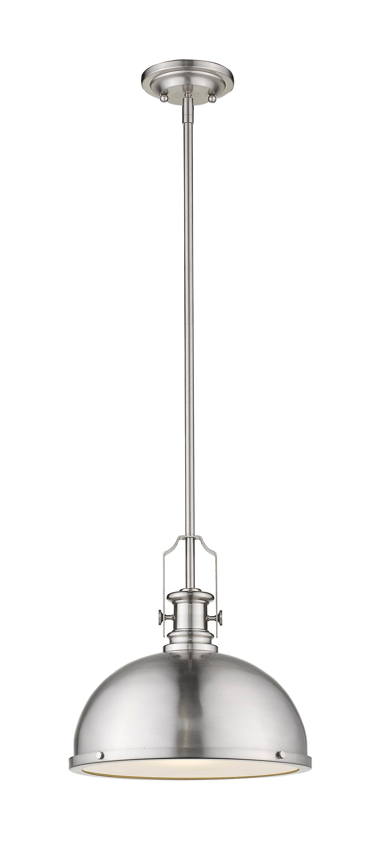 Z-Lite 725P12-BN Melange 1 -Light Brushed Nickel Modern/contemporary Drum Medium Hanging Pendant light