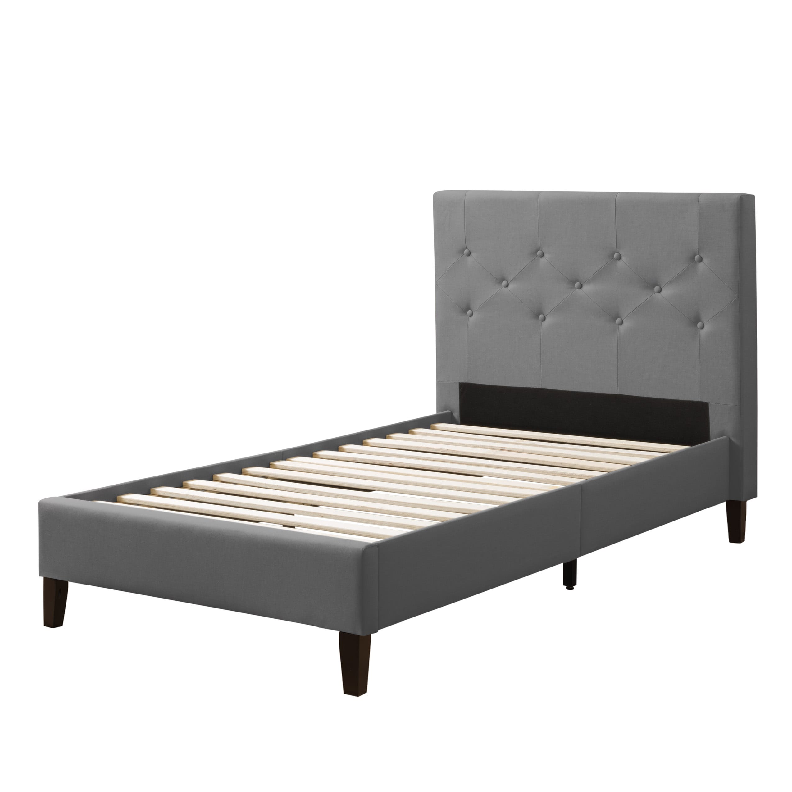 CorLiving Nova Ridge Light Grey Twin Upholstered Panel Bed in the Beds ...