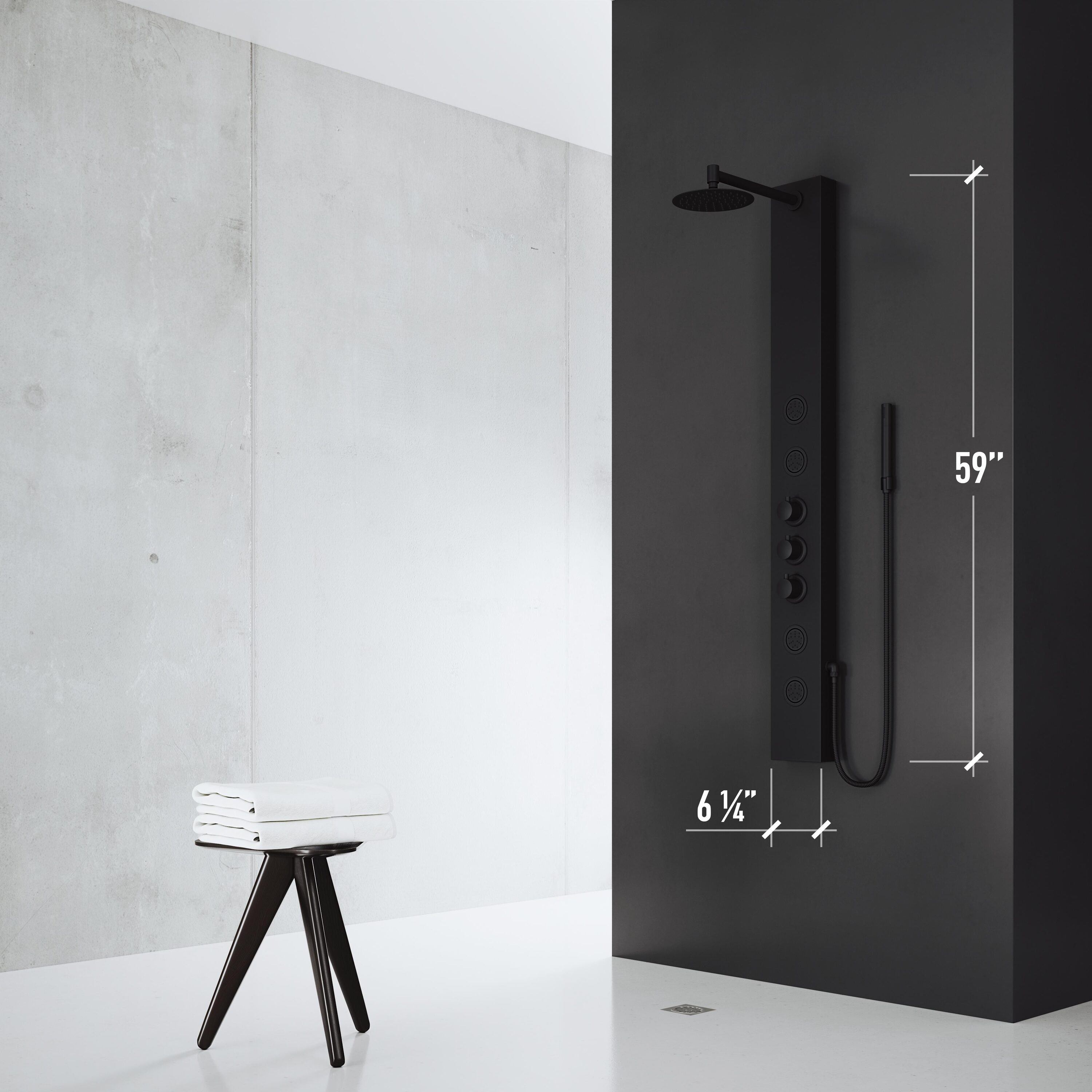 VIGO VG08013MB Showerhead-Bar-Panels - View #10