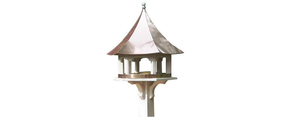 Good Directions 42506 Carousel Copper Post-mount Platform Bird Feeder- 3-lb Capacity
