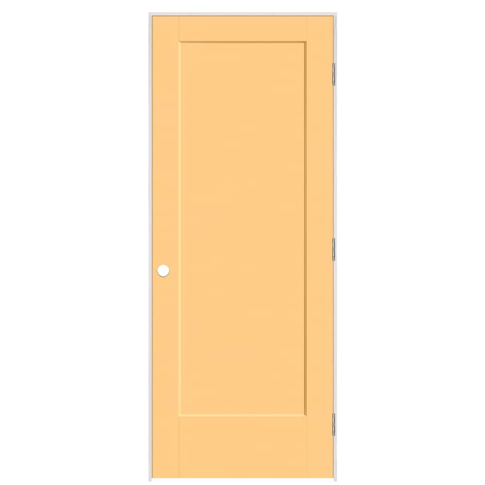 Masonite 895900 32-in x 80-in Marigold Solid core 1-panel Left hand Smooth Prefinished Molded composite Flat Jamb Single Prehung Interior Door
