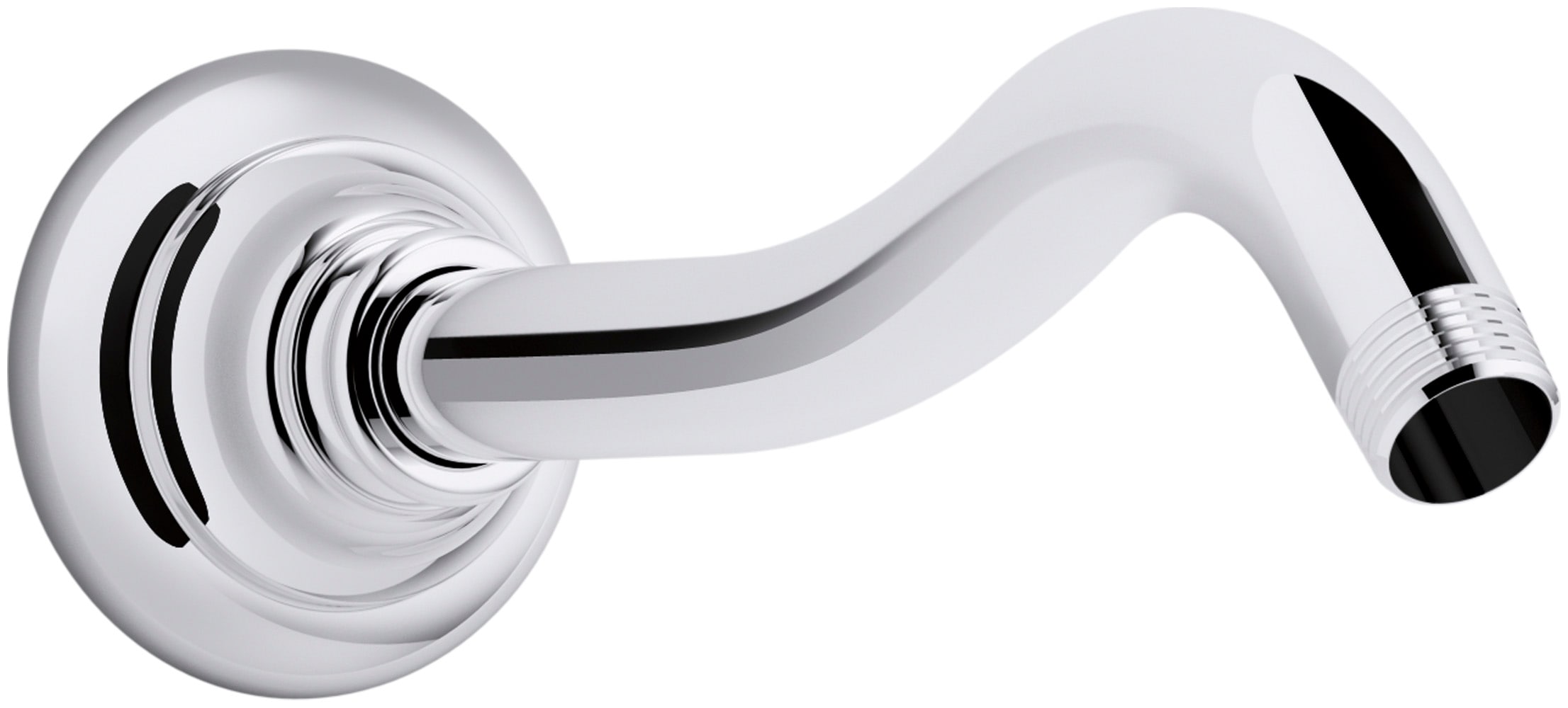 KOHLER 72775-CP Artifacts Polished Chrome 10.69-in Universal Bathtub/Shower Shower arm and flange 0.50-in -ID