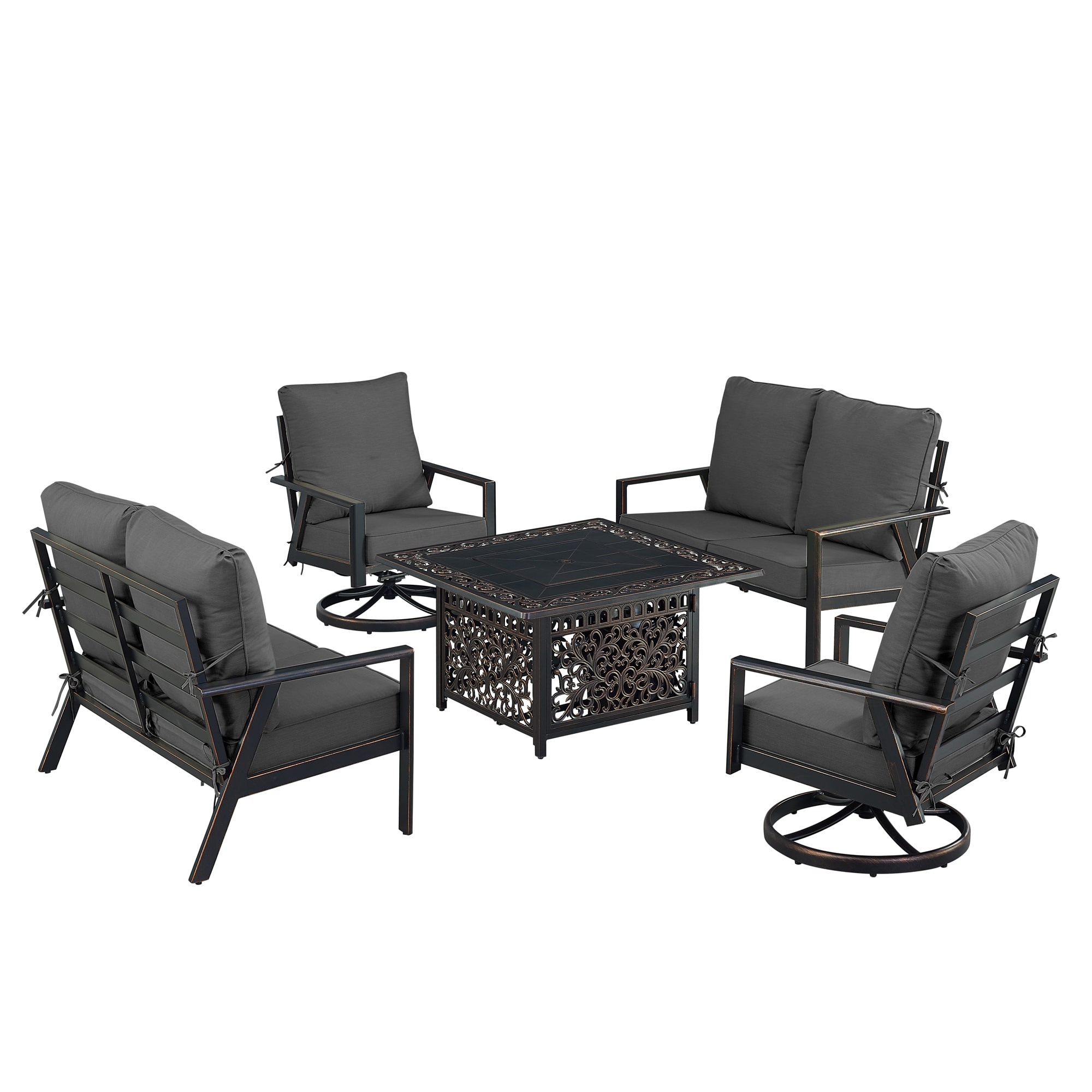 Oakland Living LUX2LS2CHMAYANBKCUA Patio-Conversation-Sets - View #4