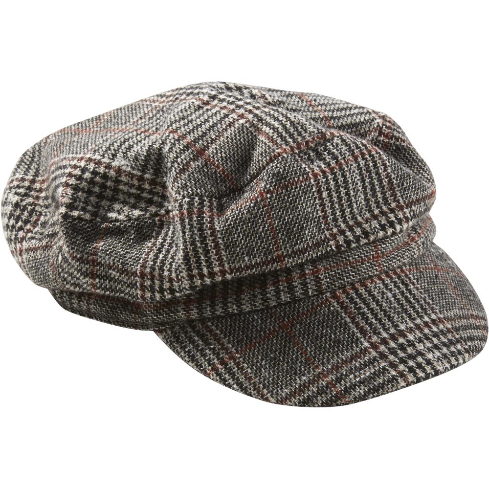Dii Black And White Scout Plaid Newsboy Cap In The Hats Department At Lowes Com