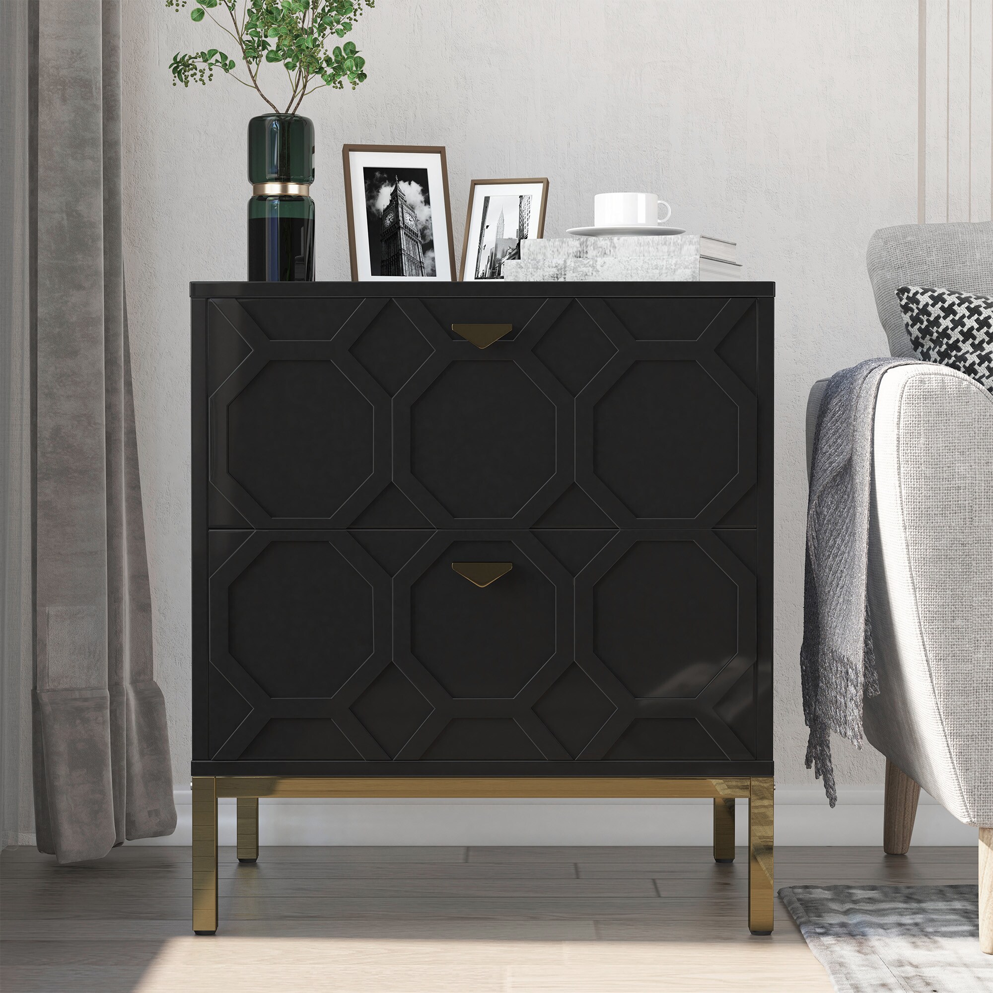Clihome CL-JH-009013-BK-N nightstands - View #6