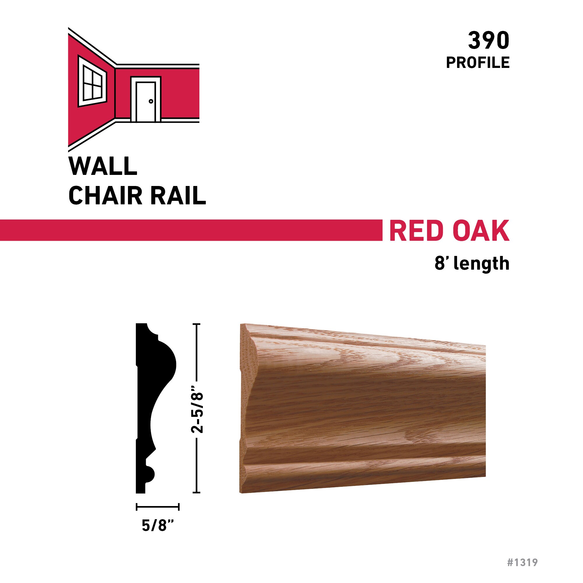 RELIABILT 390 8OAKSL Chair-Rail-Moulding - View #4