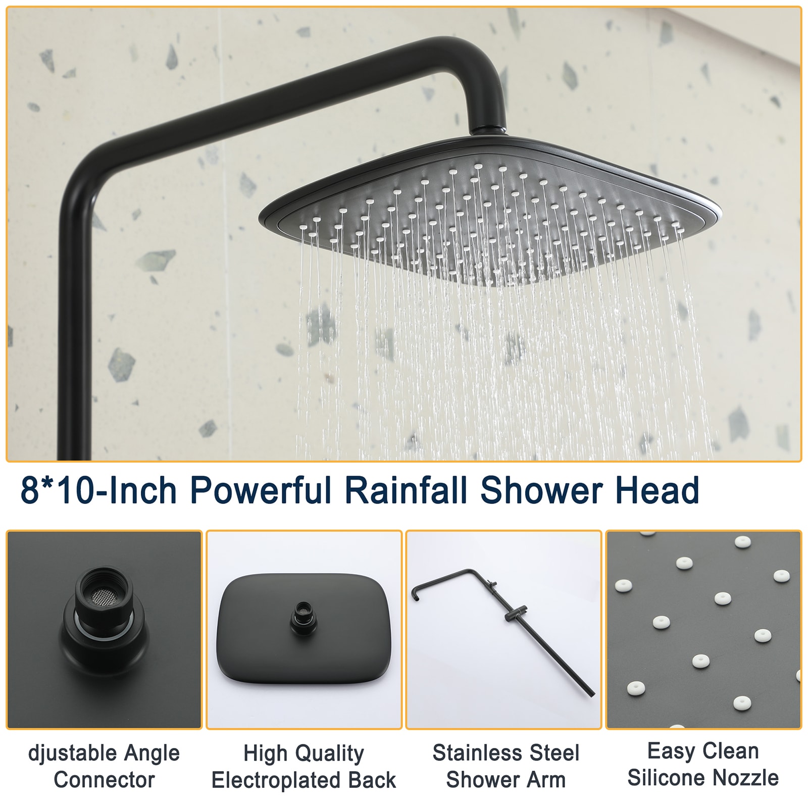 Mondawe OR-6203MB-DG Showerhead-Bar-Panels - View #7