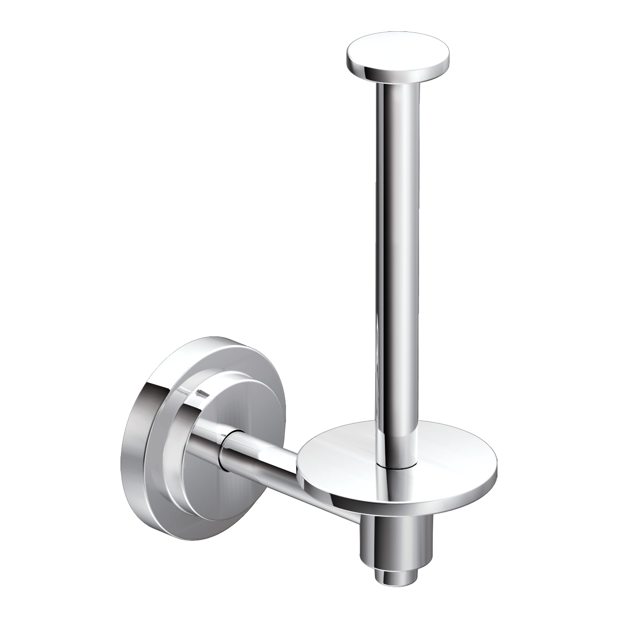 Chrome Modern Wall Mounted Single Post Toilet Paper Holder