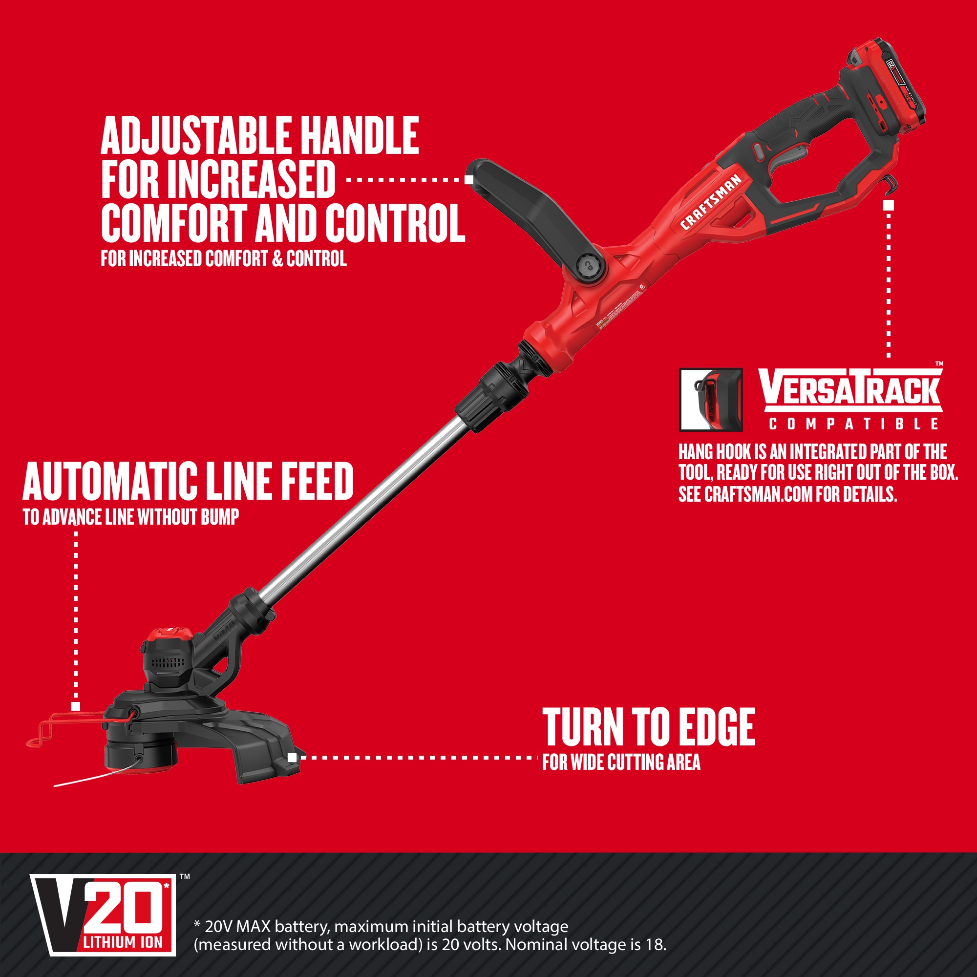 Black & Decker 20V MAX 10 In. Lithium Ion Straight Cordless String  Trimmer/Edger - Town Hardware & General Store