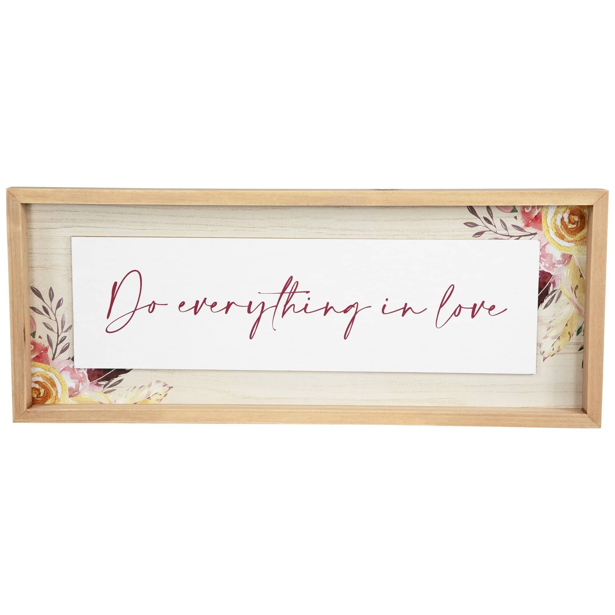 Do Everything In Love Wooden Wall Sign - 19.75 inch