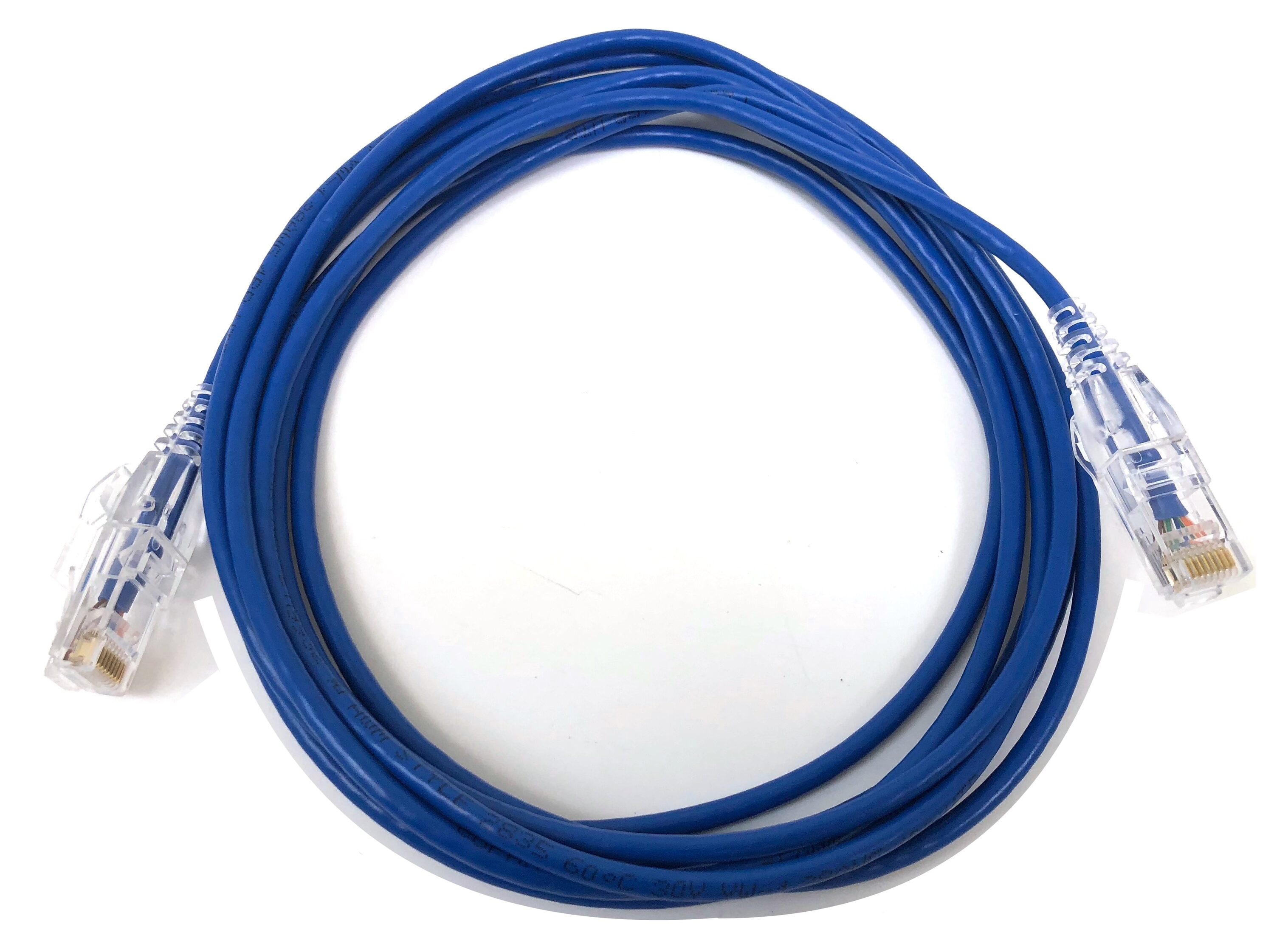 Micro Connectors E09-010BL-SLIM 10-Feet Cat 6A Blue Ethernet Cable Bag