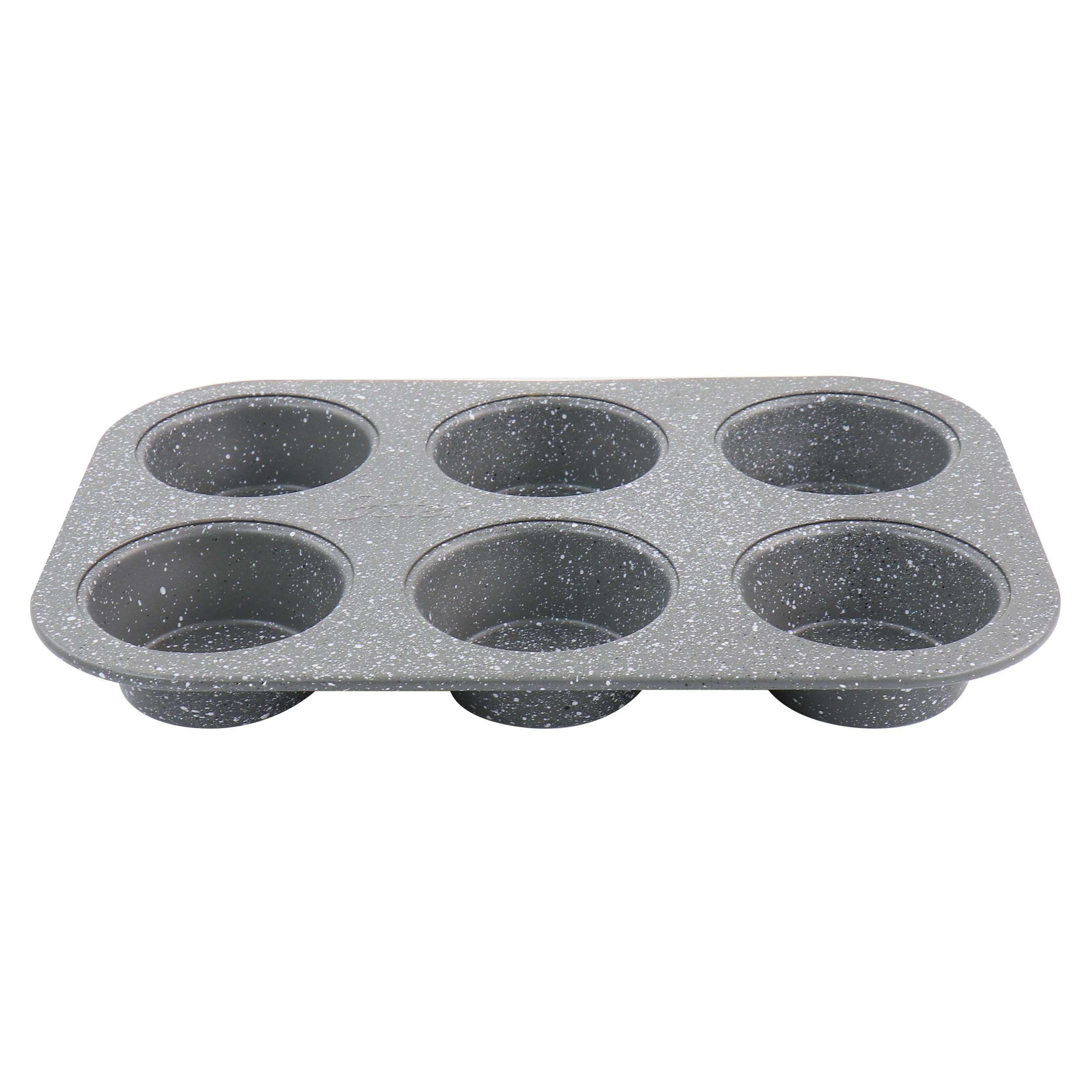 Gray Speckled 12-Cup Muffin Pan