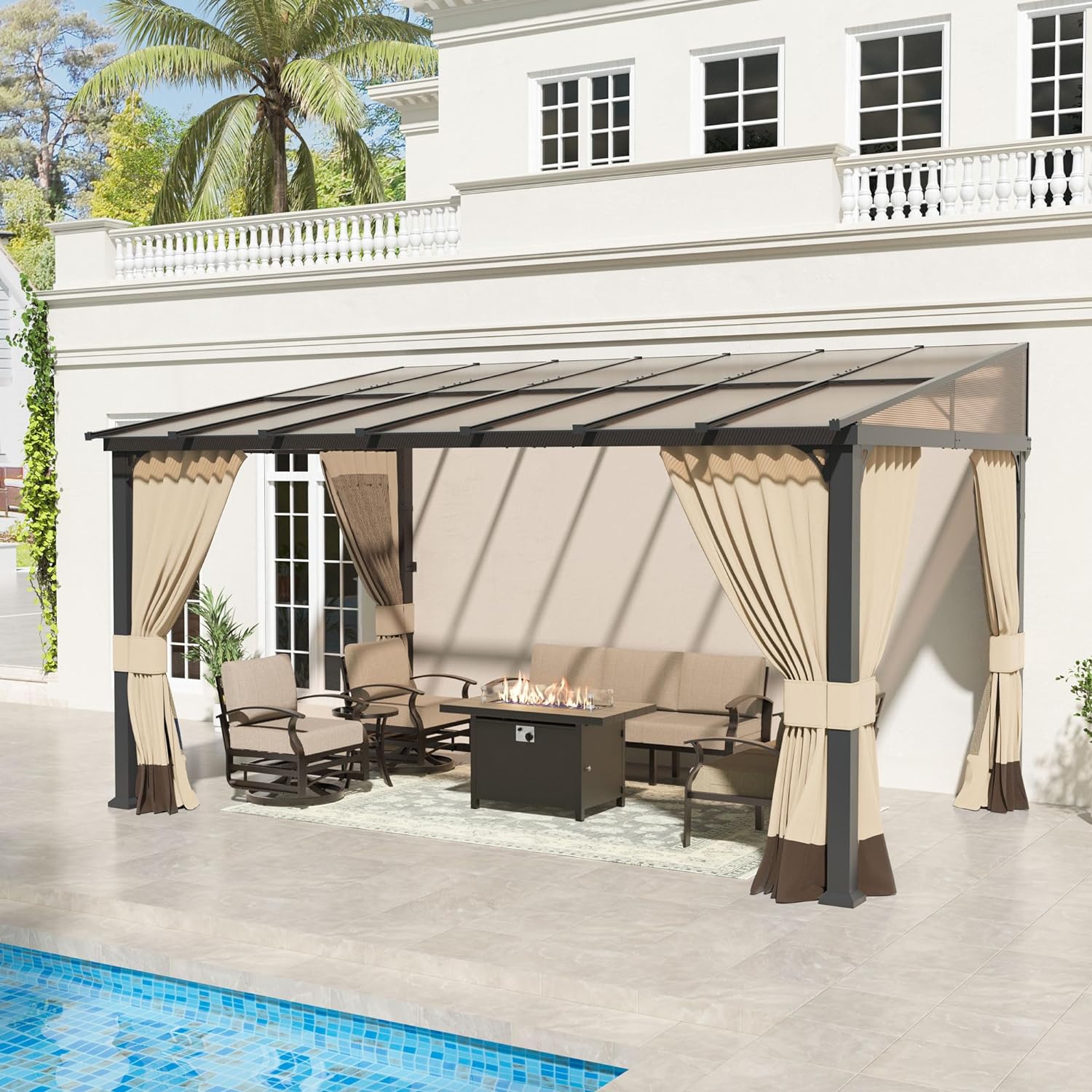 ALAULM LS-1014WMGB-SAND Wood-Resin-Gazebos - View #2