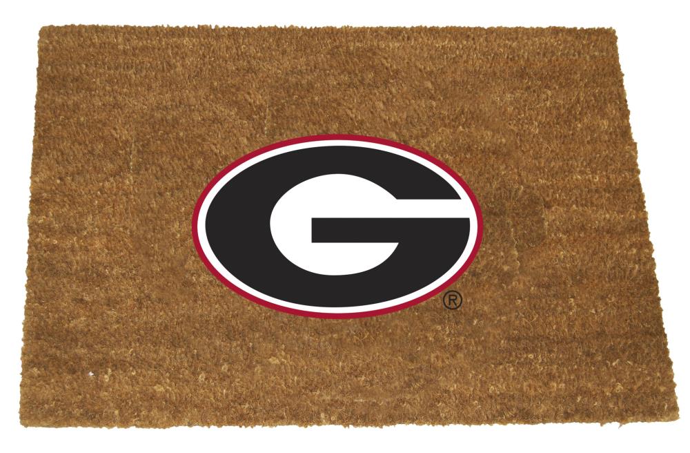The Memory Company COL-GA-1689 Georgia Bulldogs 2-ft x 3-ft Team Color Coir Rectangular Outdoor Decorative Sports Door Mat