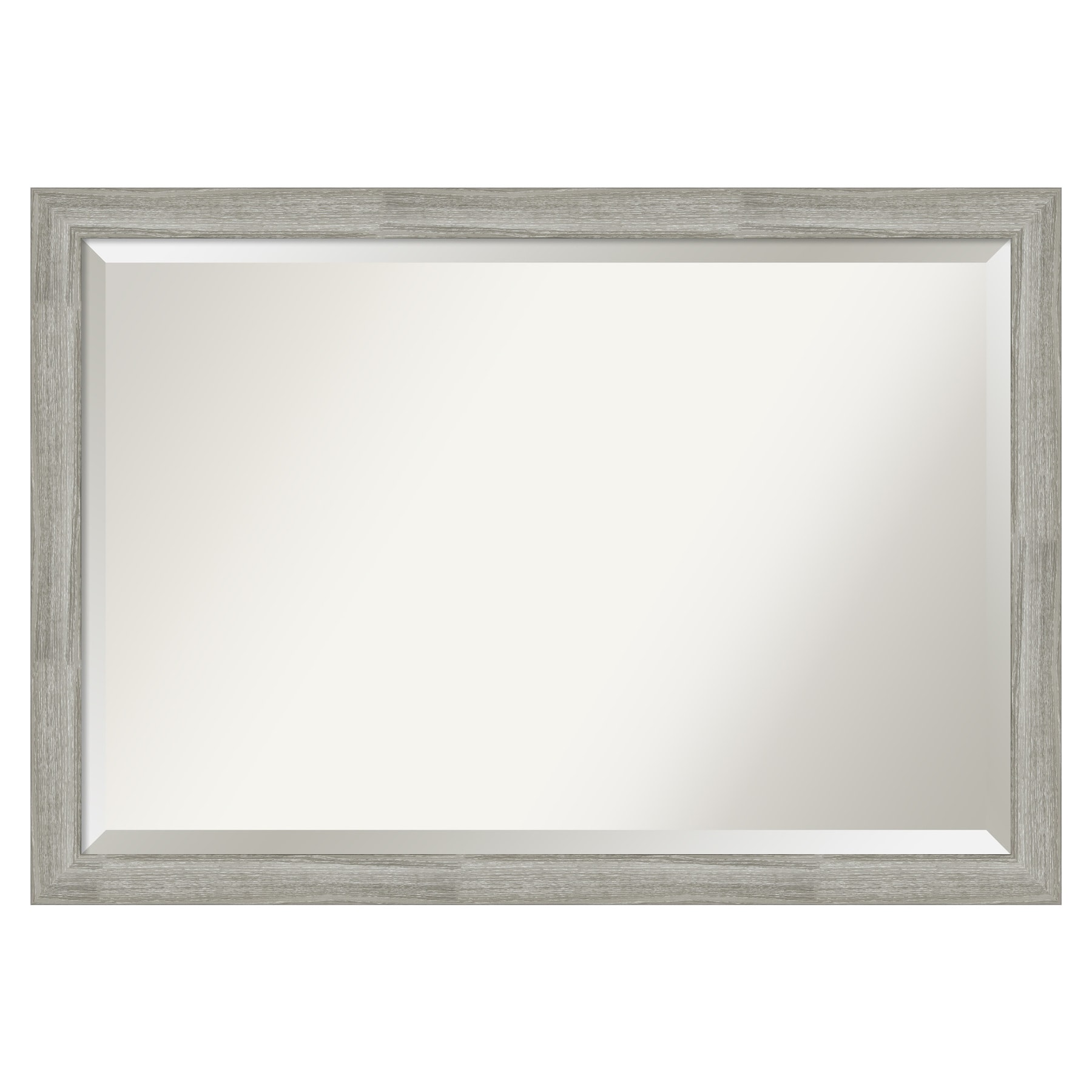 Amanti Art Dove Greywash Frame 39.5-in W x 27.5-in H Distressed Grey Rectangular Bathroom Vanity Mirror