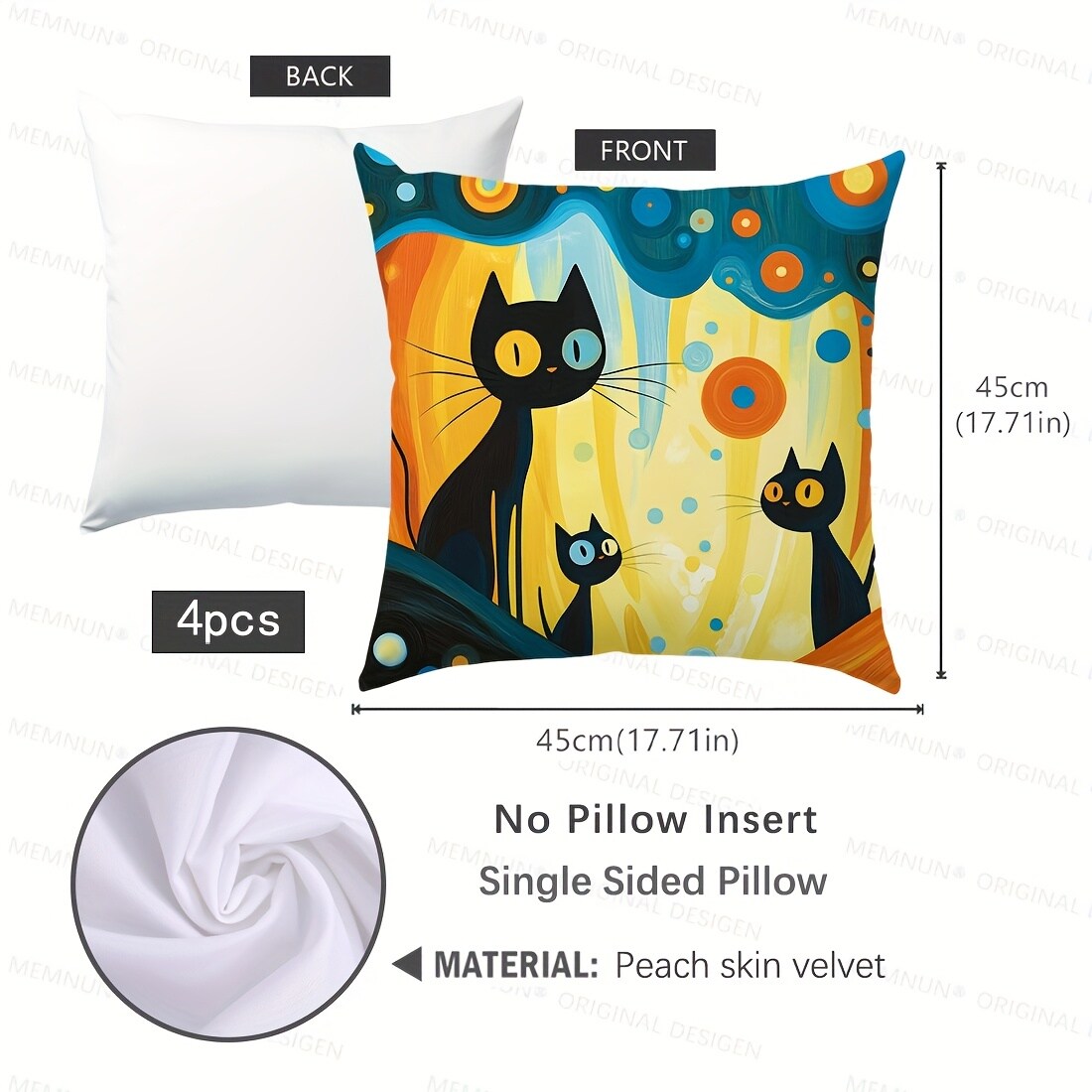 DecorUHome PCYE4P Pillow-Cases - View #2