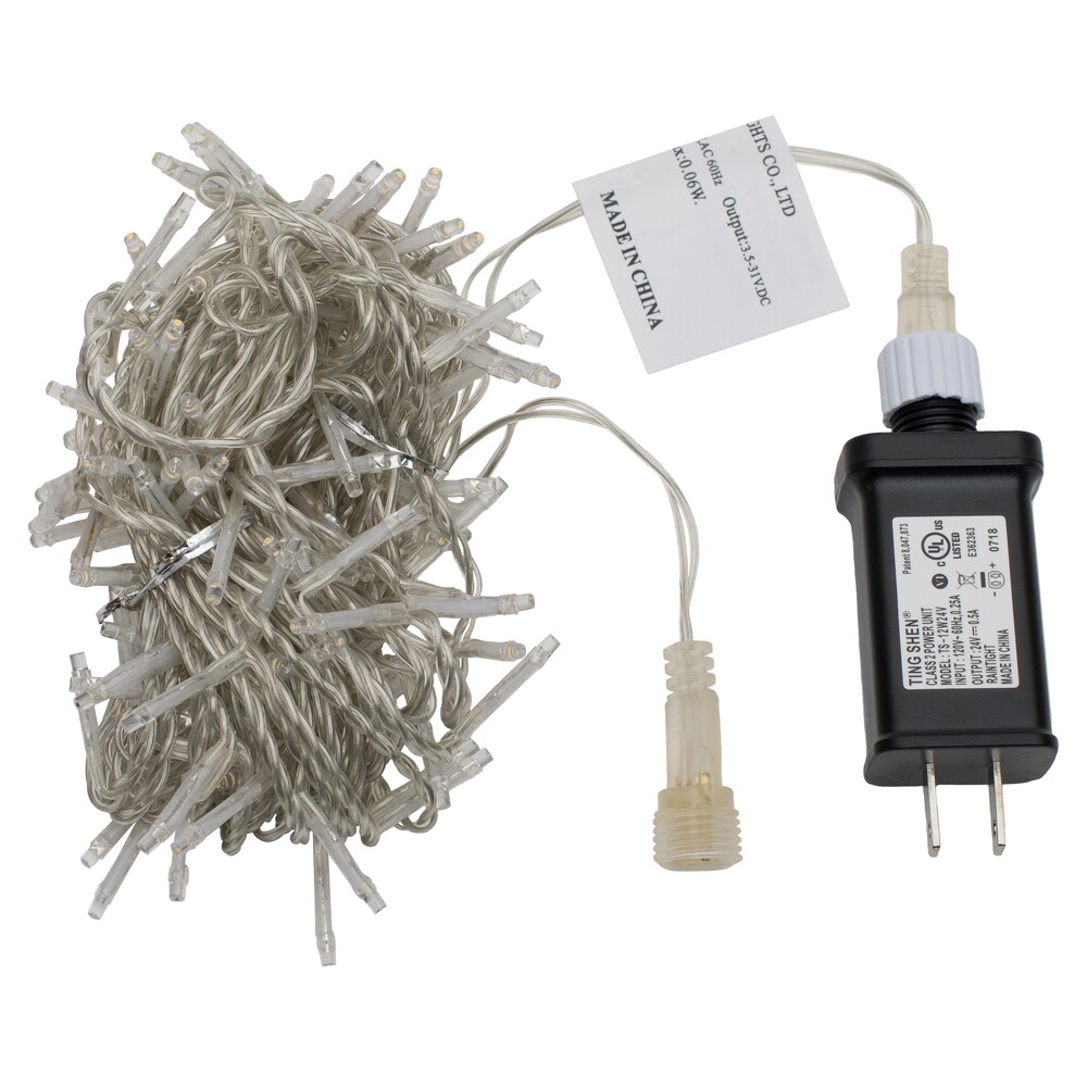 Vickerman 50-Count 15-ft White LED Plug-In Indoor Christmas String