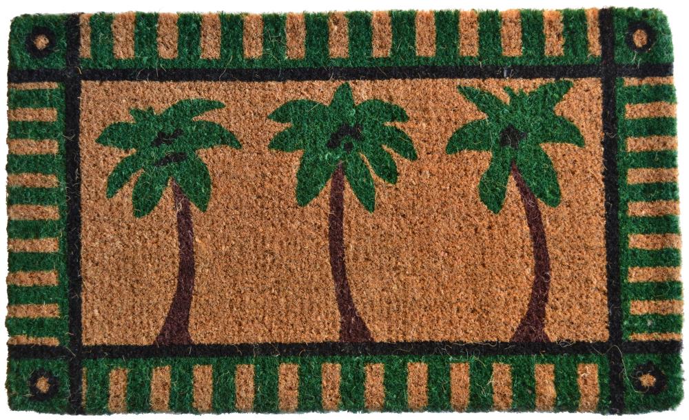 Imports Decor 334BCM Multi Color Coir Rectangular Outdoor Decorative Tropical Door Mat