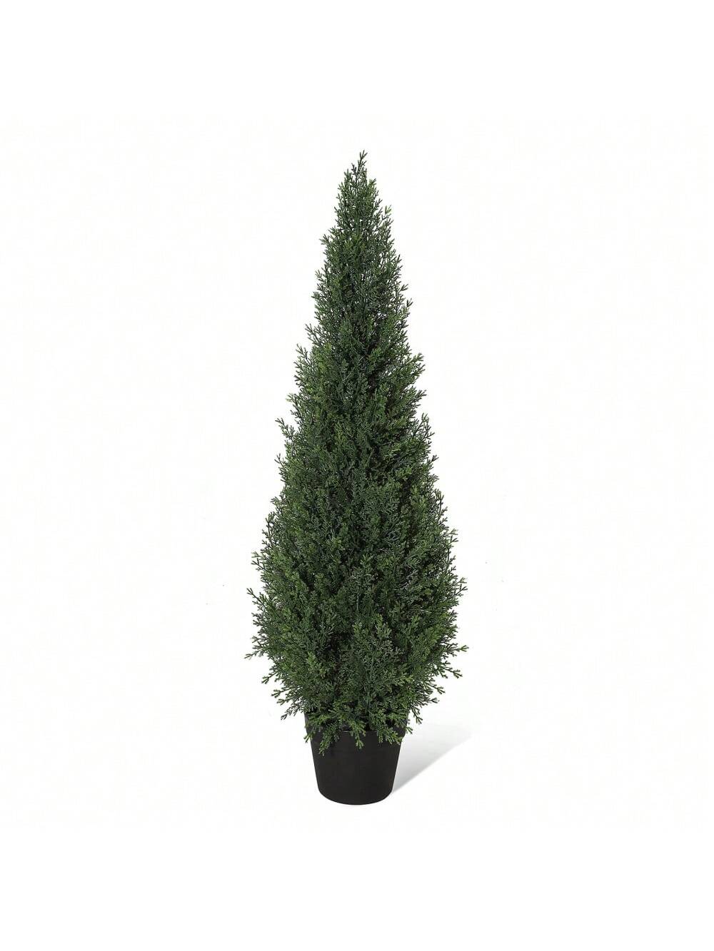 Qeetex PHO-34J5E3YS-HF4 Artificial Trees.Fake Cedar Topiary Tree Outdor. 3/4/5ft Tall Fake Cypress Trees For Home Decor.Potted Faux Pine Shrubs Plants Evergreen Plants For Outdoor Indoor Front Porch Garden