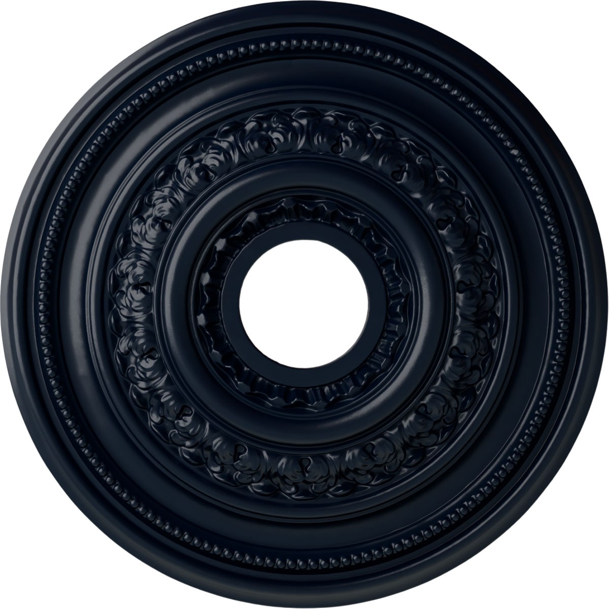 Ekena Millwork CM17OLMDF Orleans 17.625-in W x 17.625-in L Painted Midnight Dream Polyurethane Whole Ceiling Medallion