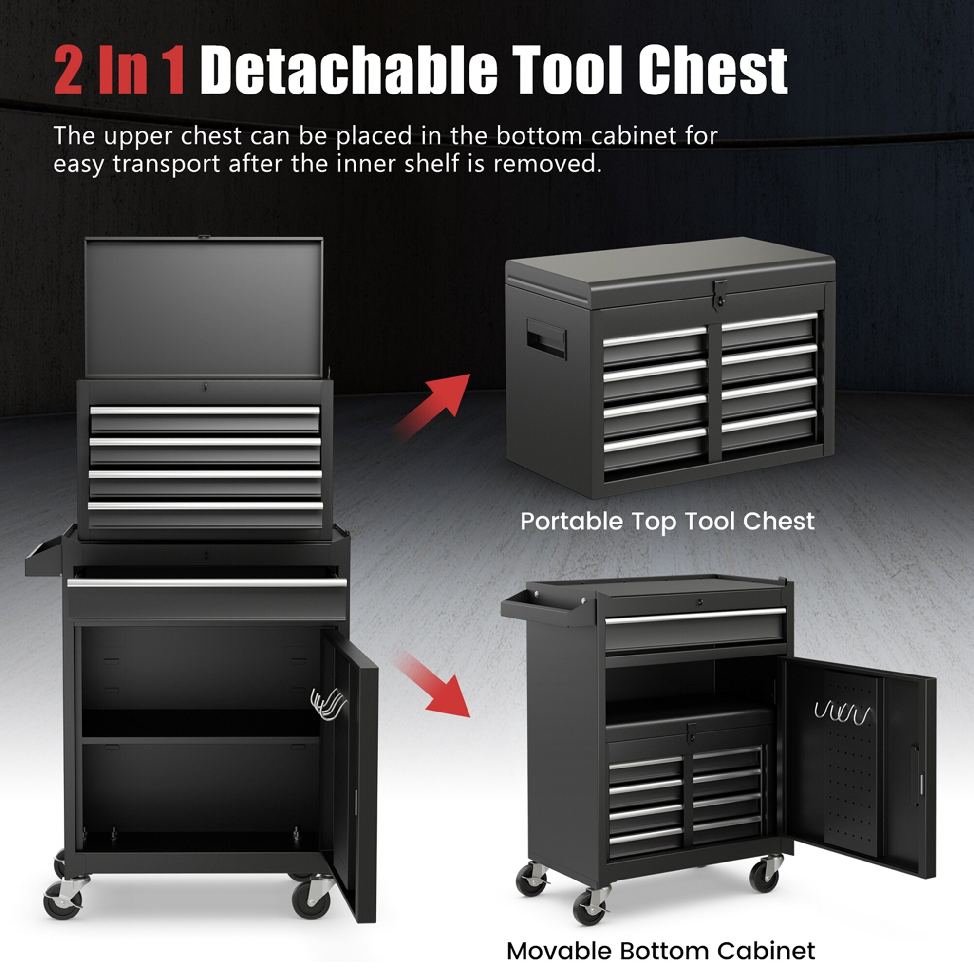 Costway CSHY000193 Tool-Chest-Combos - View #6