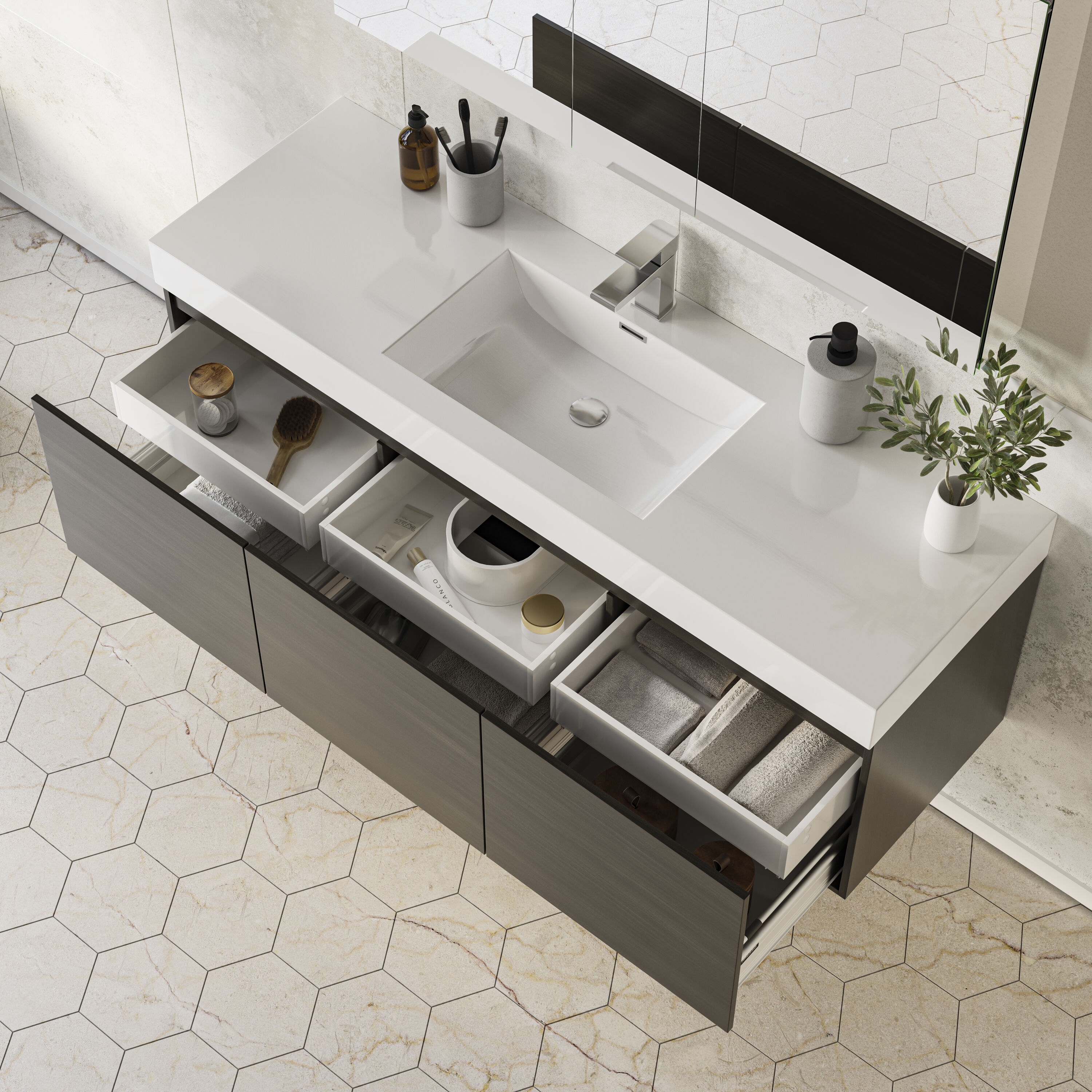 Fresca FVN8041GO Bath-Vanity-Combo - View #3