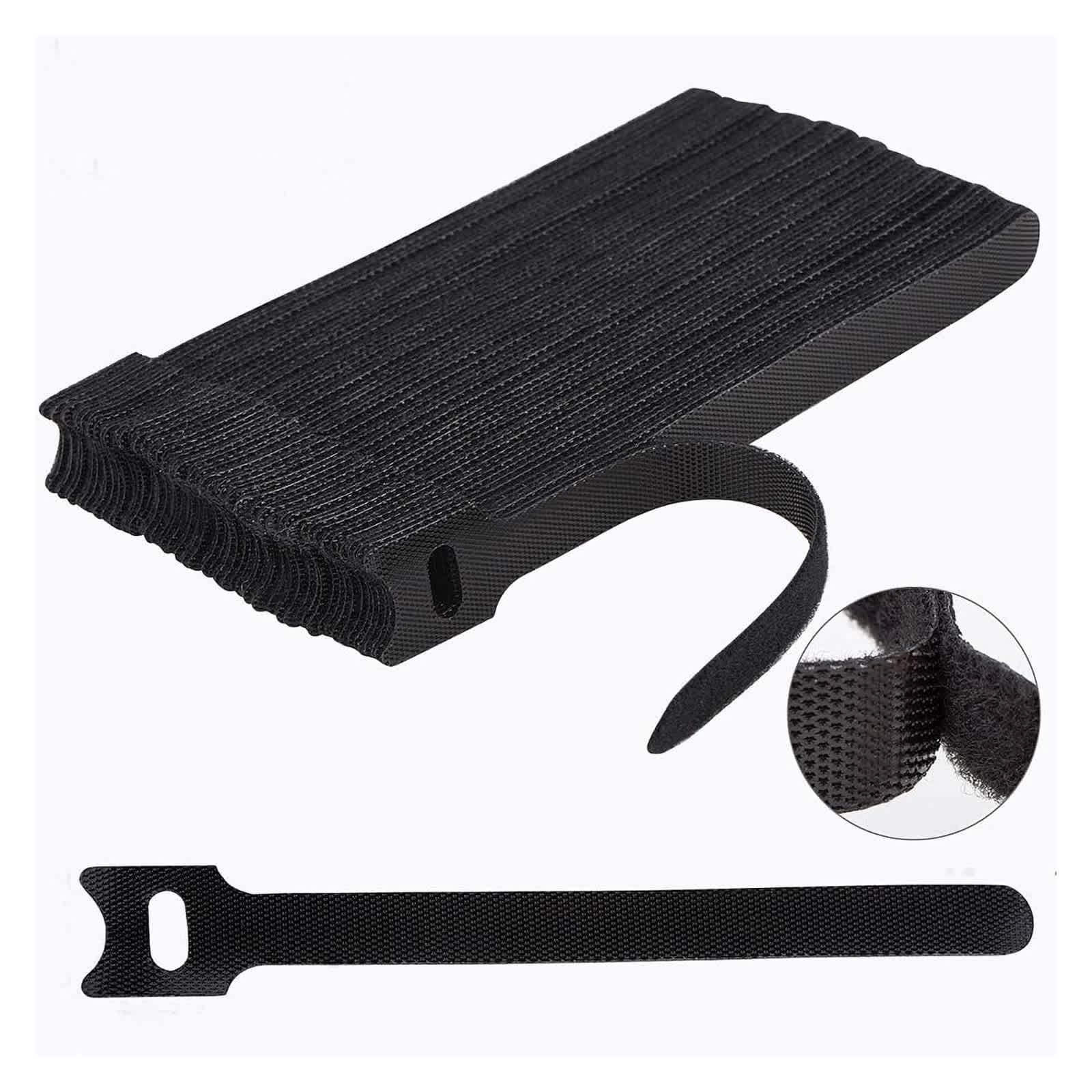 Etokfoks 60 PCS 6 Inches Reusable Cable Ties Adjustable Cord Straps Wire Organizer Cord Wrap and Hook Loop Cable Management #EFT1013F314