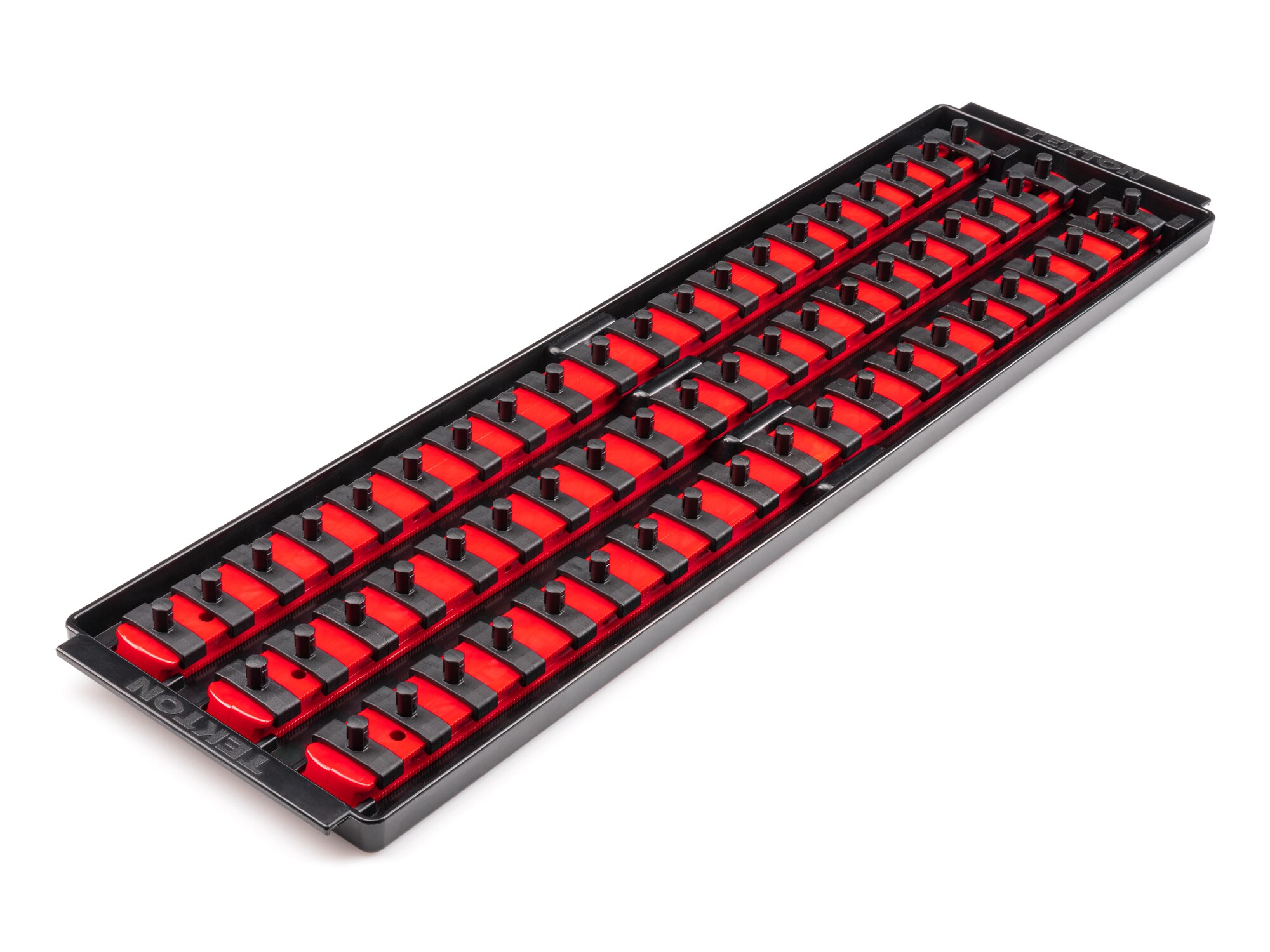 TEKTON OST07160 Plastic Socket storage - 1/4 in drive x 18 inch socket rails with 60 clips