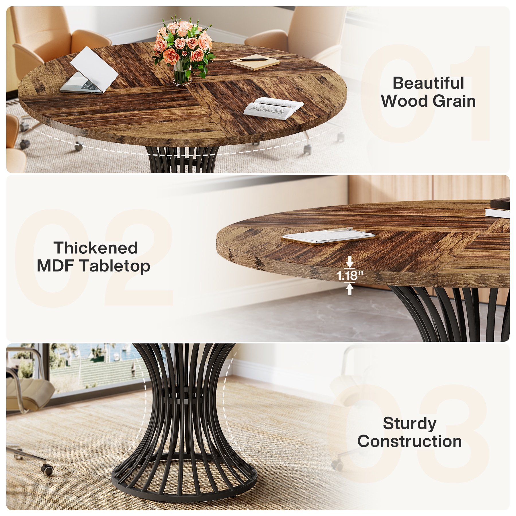 Fnova LWTJ-XK00534X Dining-Tables - View #6