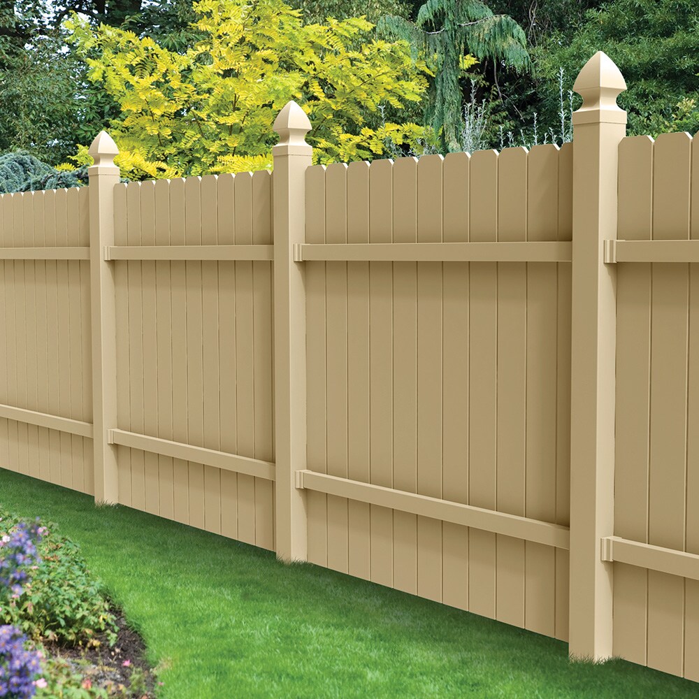 Dog ear 2025 vinyl fence lowes