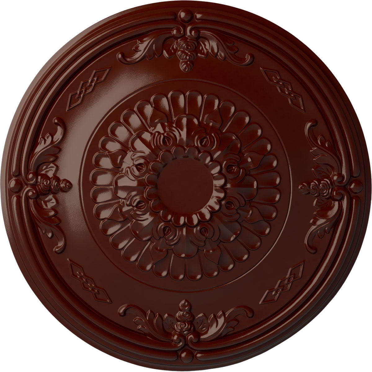 Ekena Millwork CM27ATBMF Athens 26.25-in W x 26.25-in L Painted Brushed Mahogany Polyurethane Whole Ceiling Medallion