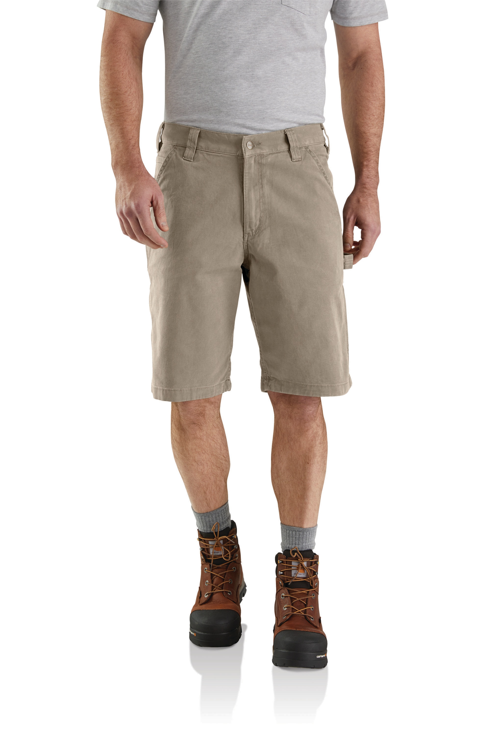 Carhartt 103652-232W34 Men's Tan Canvas 11-in Carpenter shorts ( Size: 34 )