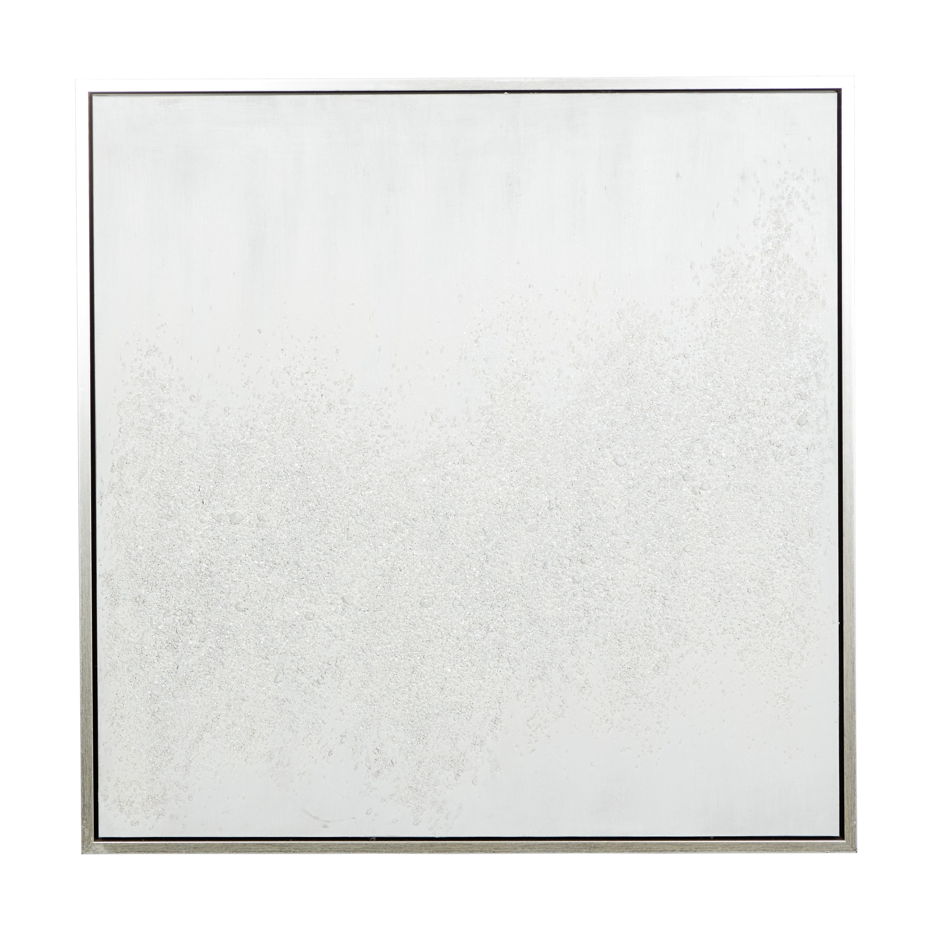 CosmoLiving by Cosmopolitan 87893  39 In. x 39 In. Contemporary Wall Art White Canvas White Framed 39.38-Inches H x 39.38-Inches W Abstract Canvas Painting