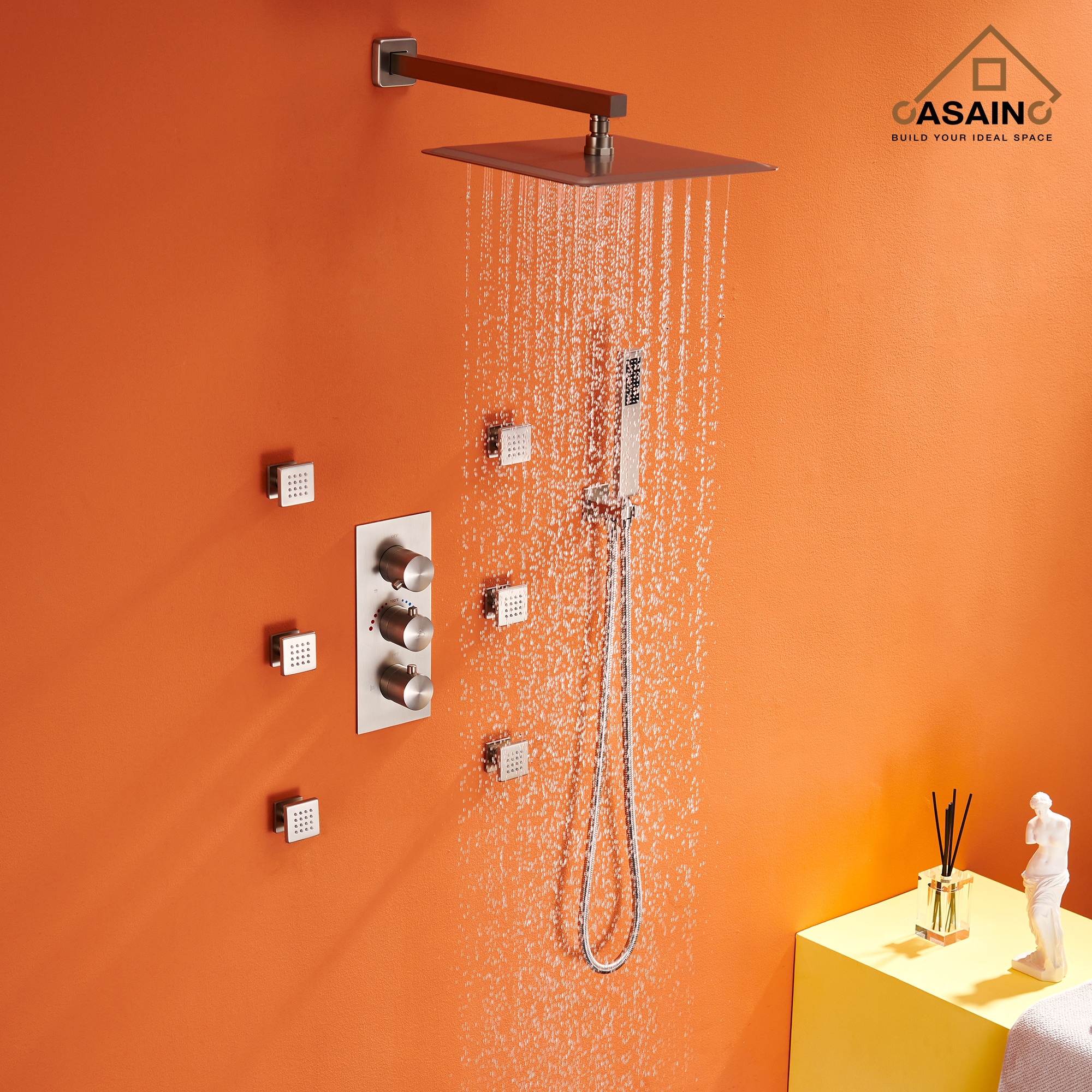 CASAINC M6001-A-12-BN Showerhead-Bar-Panels - View #11